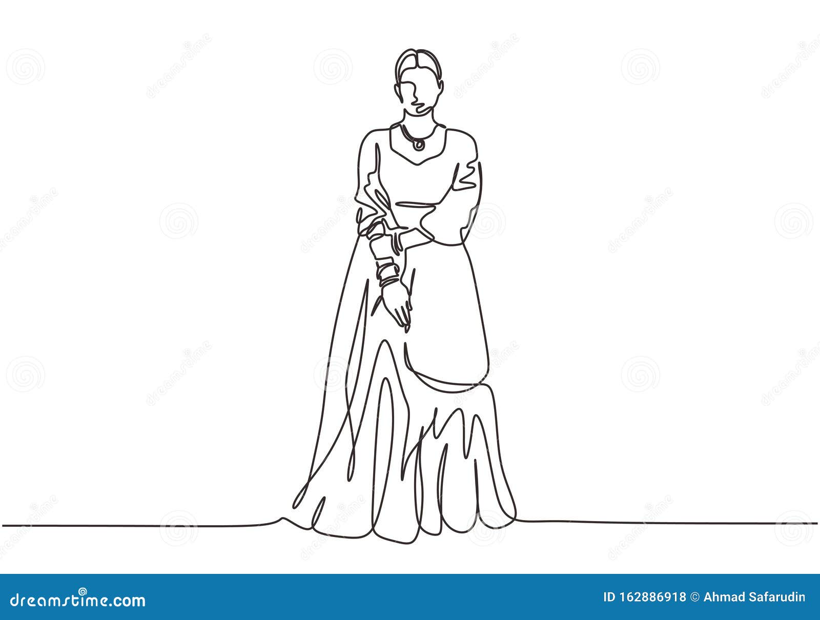 Buy Wedding Dress Sketch Traditional Anniversary Online in India  Etsy