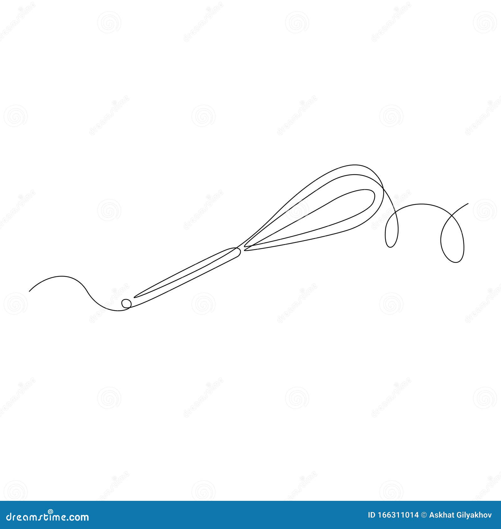 continuous one line drawing whisk. stock  .