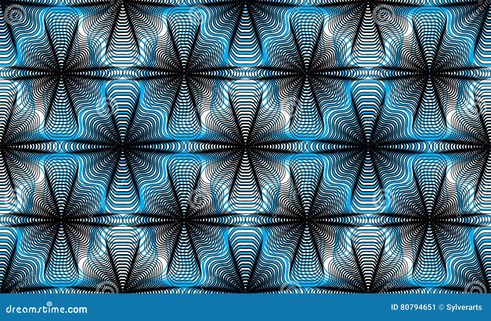Continuous Pattern with Graphic Lines, Decorative Stock Illustration