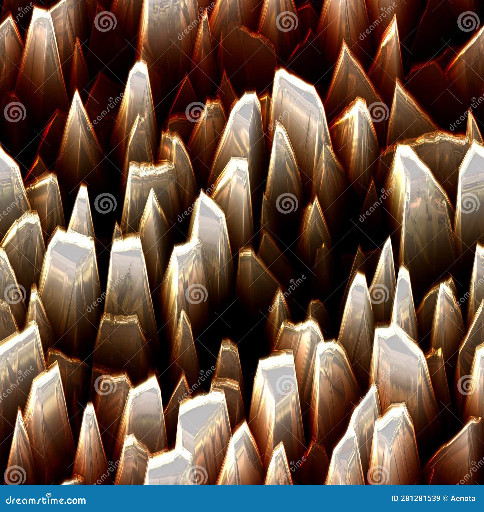 continuous pattern of growing druze of selenite