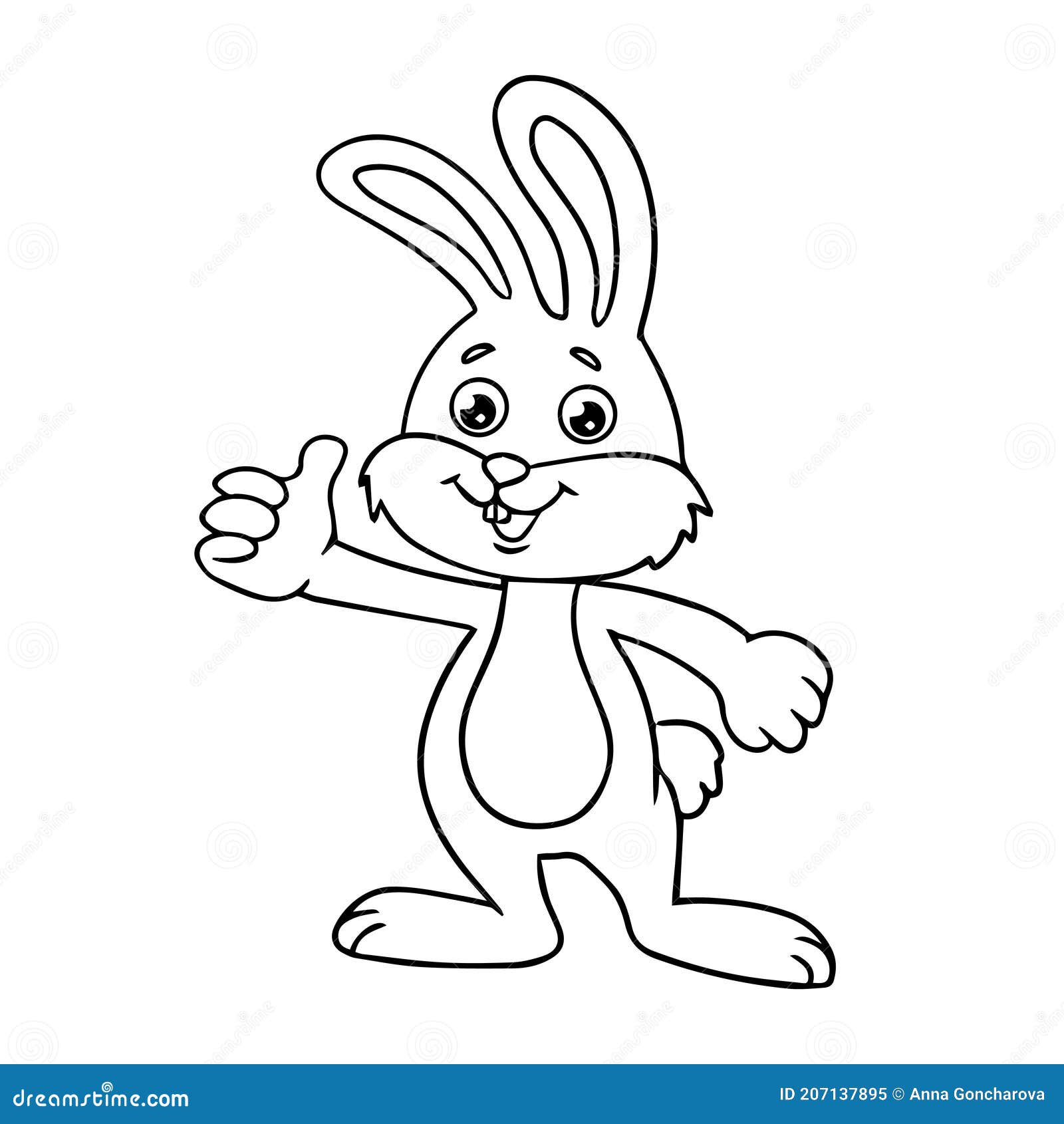 Contorno Negro De La Liebre De Dibujos. Conejo De Pascua. Ilustración del  Vector - Ilustración de tarjeta, cubo: 207137895