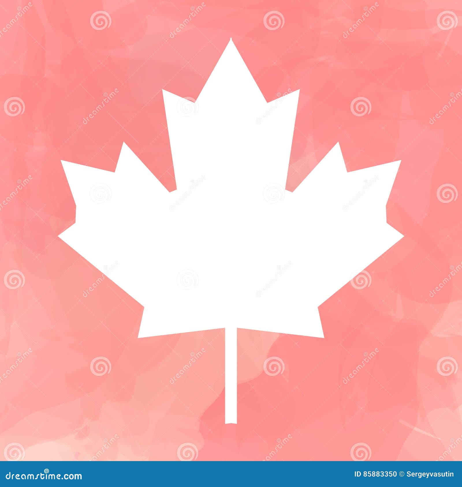 Contour of Canada Flag White Leaf Stock Illustration Illustration of