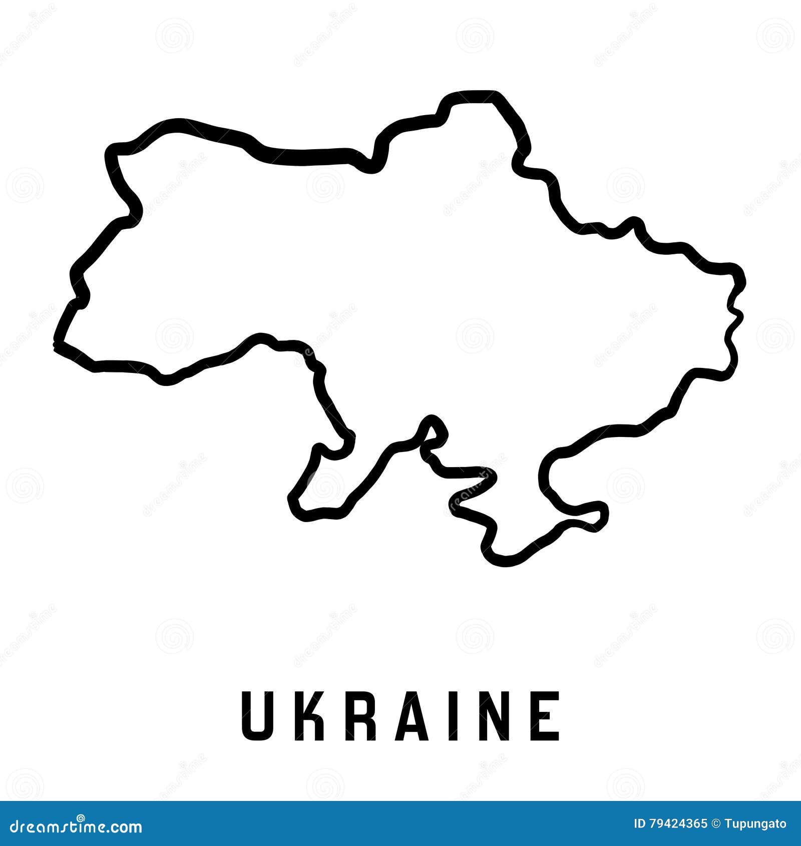 Contour De Carte De L'Ukraine Illustration de Vecteur Illustration du