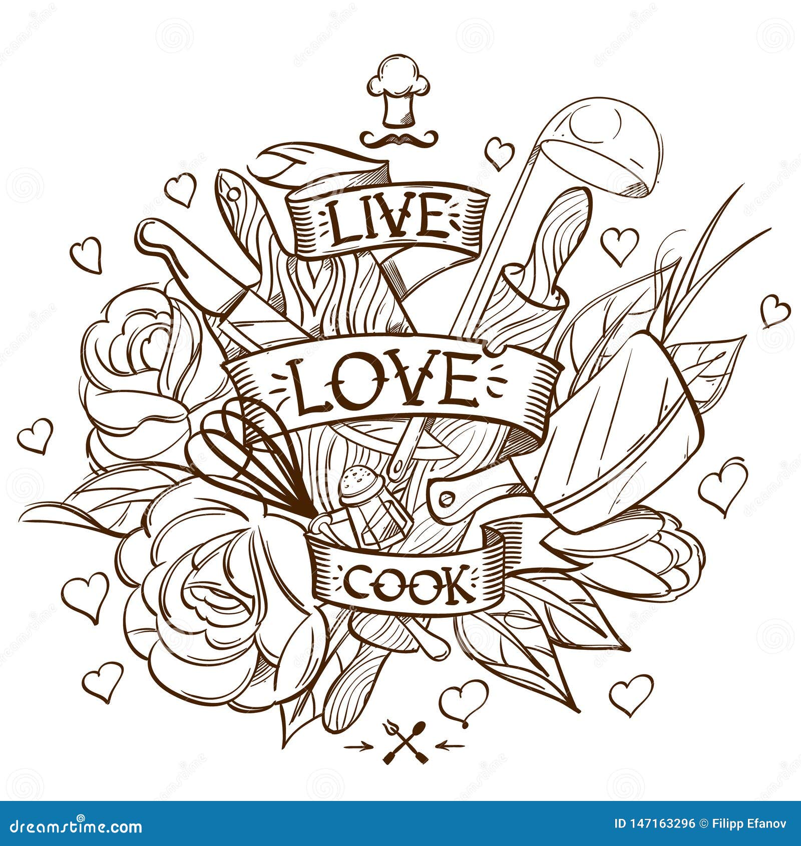 Chef Tattoo Stock Illustrations – 344 Chef Tattoo Stock Illustrations, Vectors & Clipart - Dreamstime