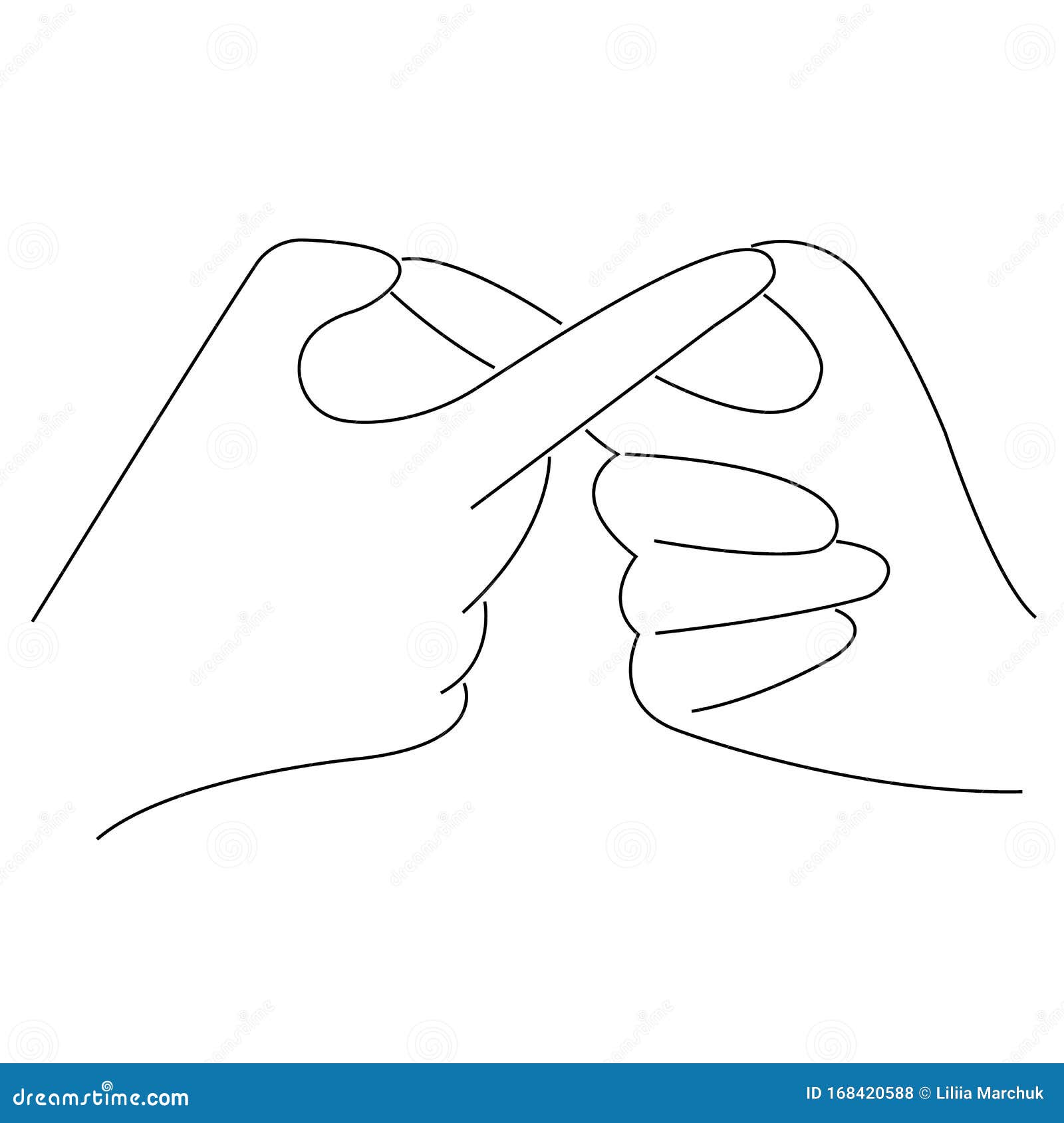 Contour Finger Gesture Forever Together, Infinity Sign With The Hands Of Two Lovers Or Friends Stock Vector - Illustration Of Choice, Emotion: 168420588