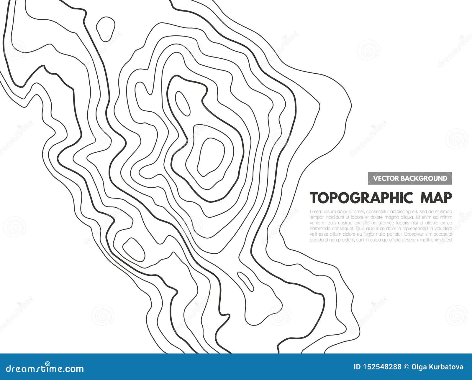 Contour Line Map Topographical Relief Outline Cartography