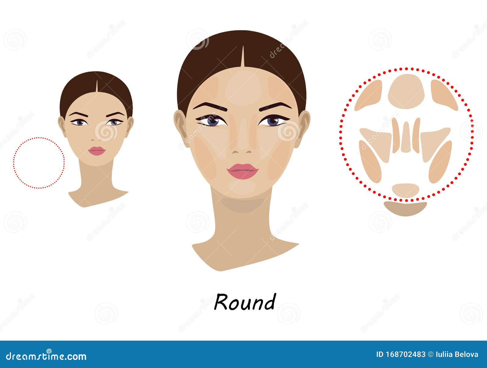 Contour and Makeup Highlights. Contour Shape of the Round Face Make-up. Fashion Illustration Stock Illustration - Illustration of form, design: 168702483 Contour and Makeup Highlights. Contour Shape of the Round Face Make-up. Fashion Illustration Stock Illustration - Illustration of form, design: 168702483