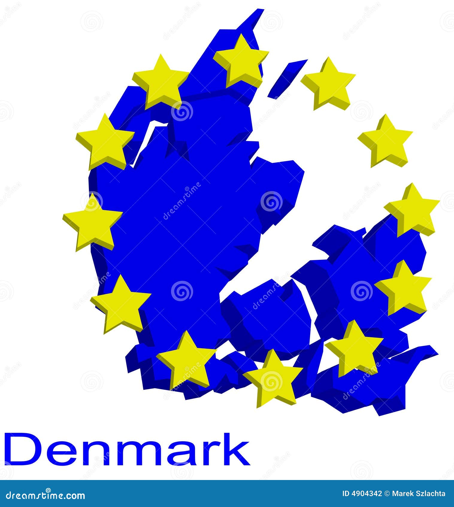 Contour map of Denmark stock vector. Illustration of unity 4904342