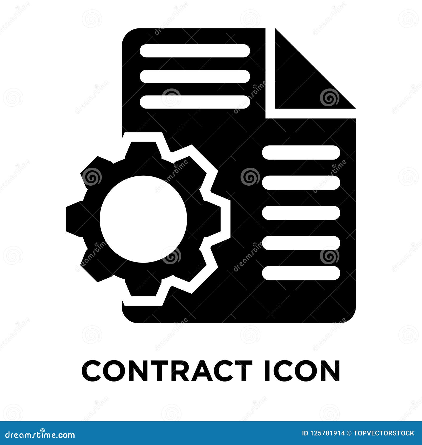 Contract Icon Vector Isolated on White Background, Logo Concept Stock