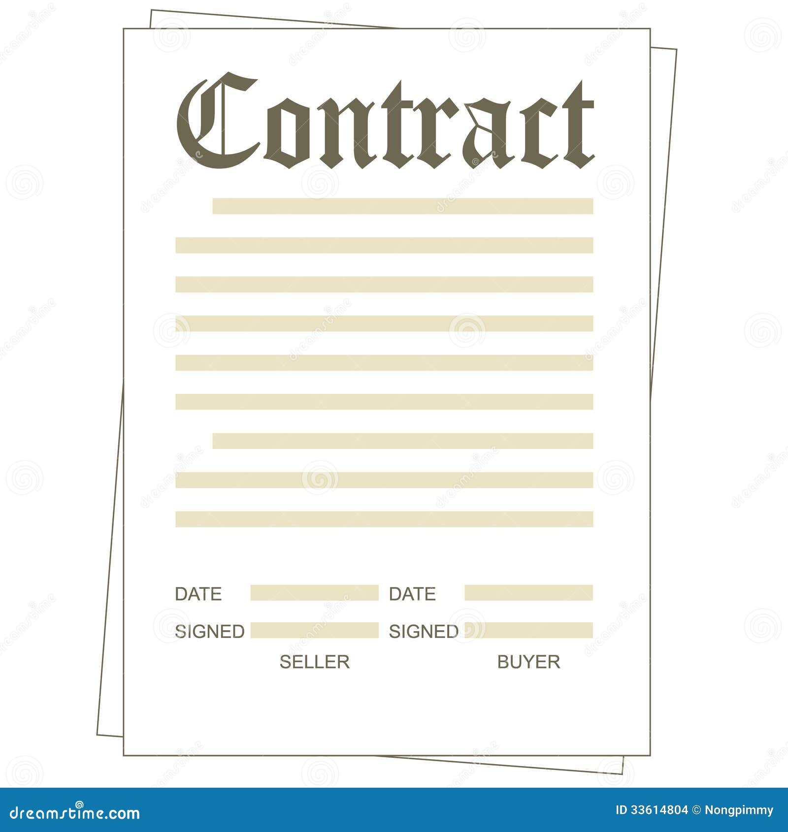 Contract stock vector. Illustration of work, legal, document Throughout Blank Legal Document Template