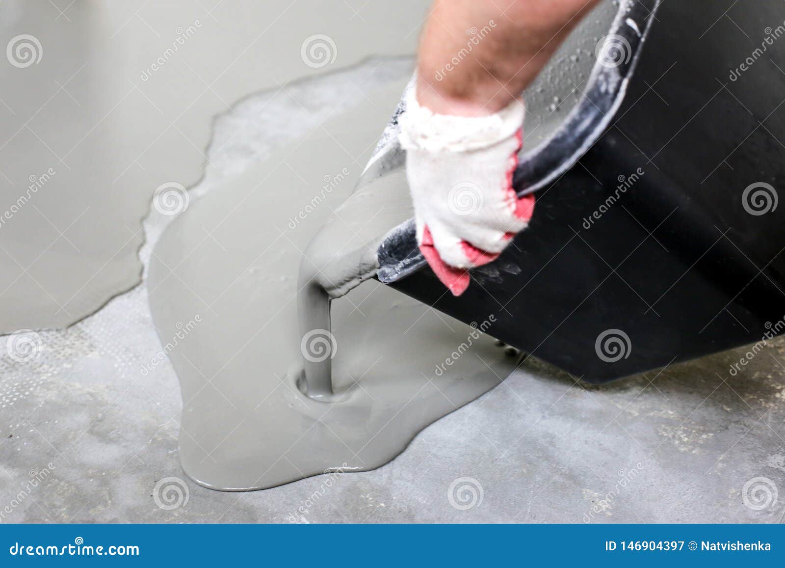 Fill Screed Floor Repair And Furnish Stock Image Image Of Cement