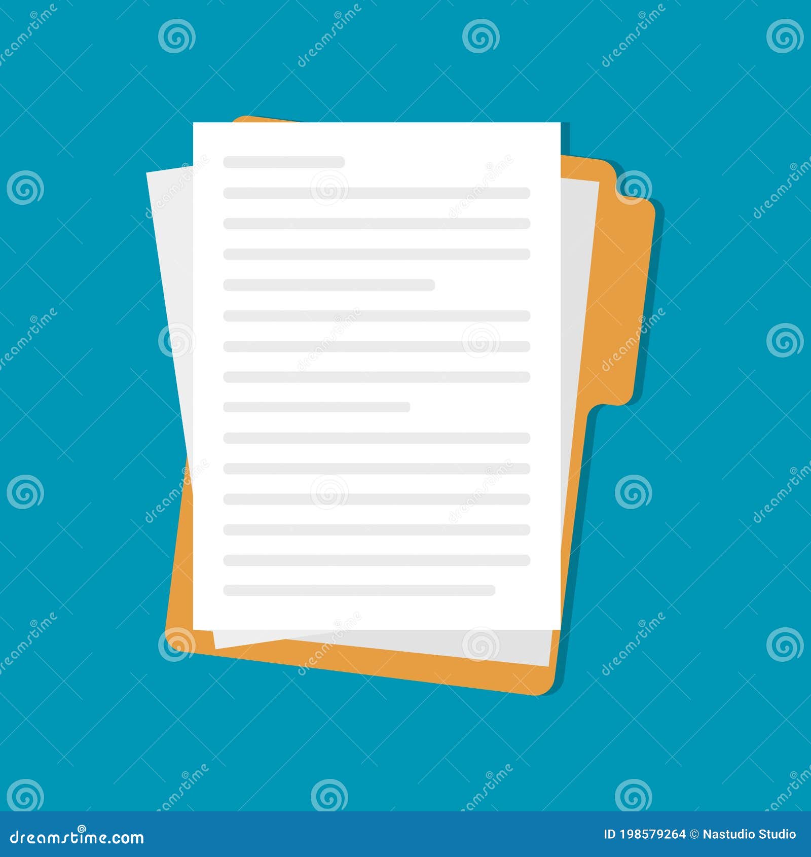 Contract Papers. Document Icon. Folder and Text Stock Vector ...