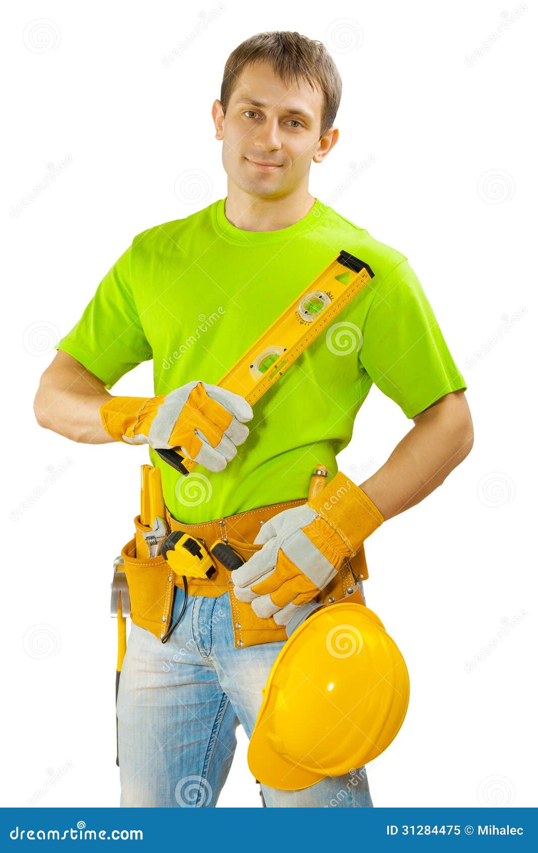 Contractor with tools stock image. Image of building 31284475