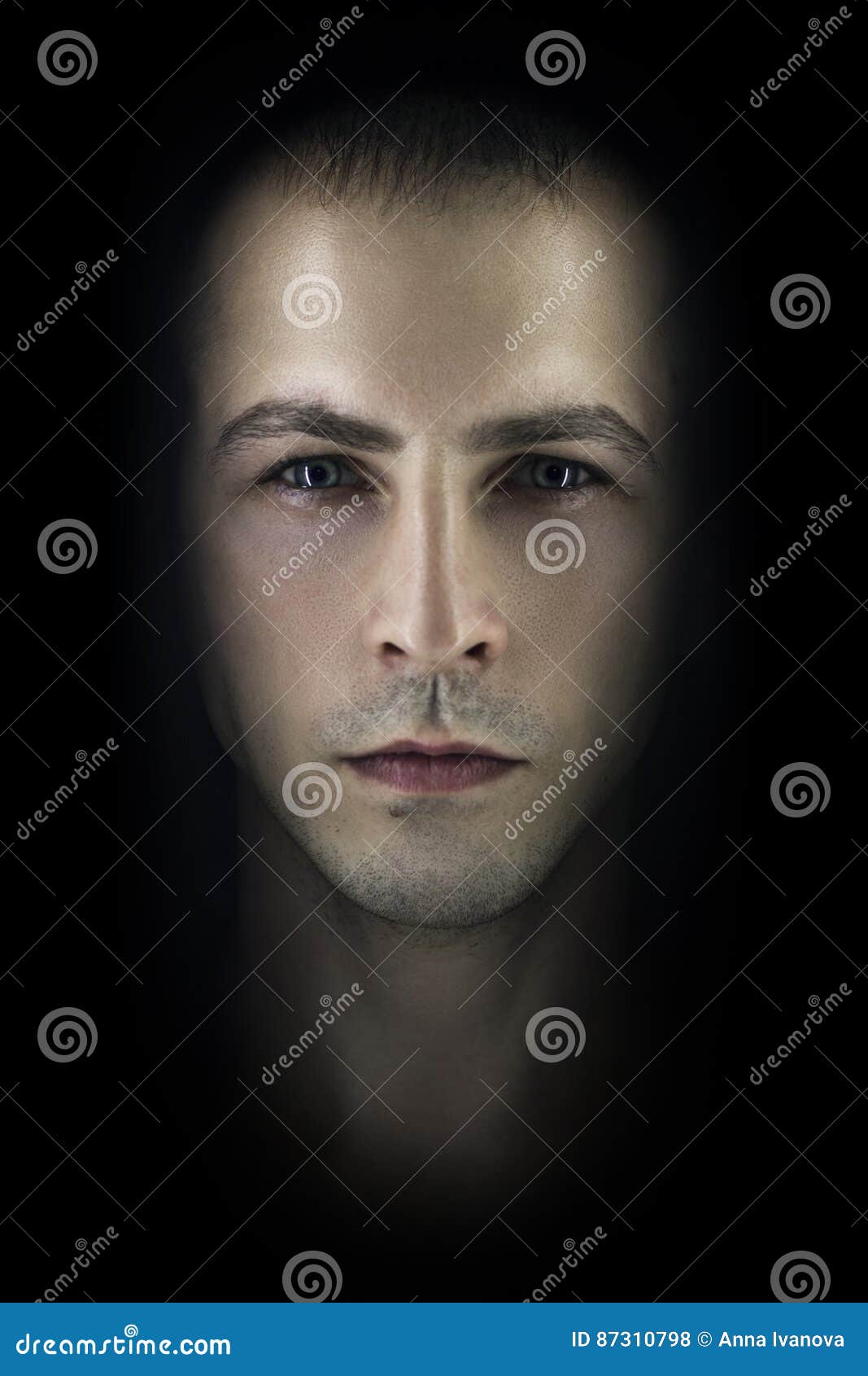 Man face closeup Stock Vector Images - Alamy