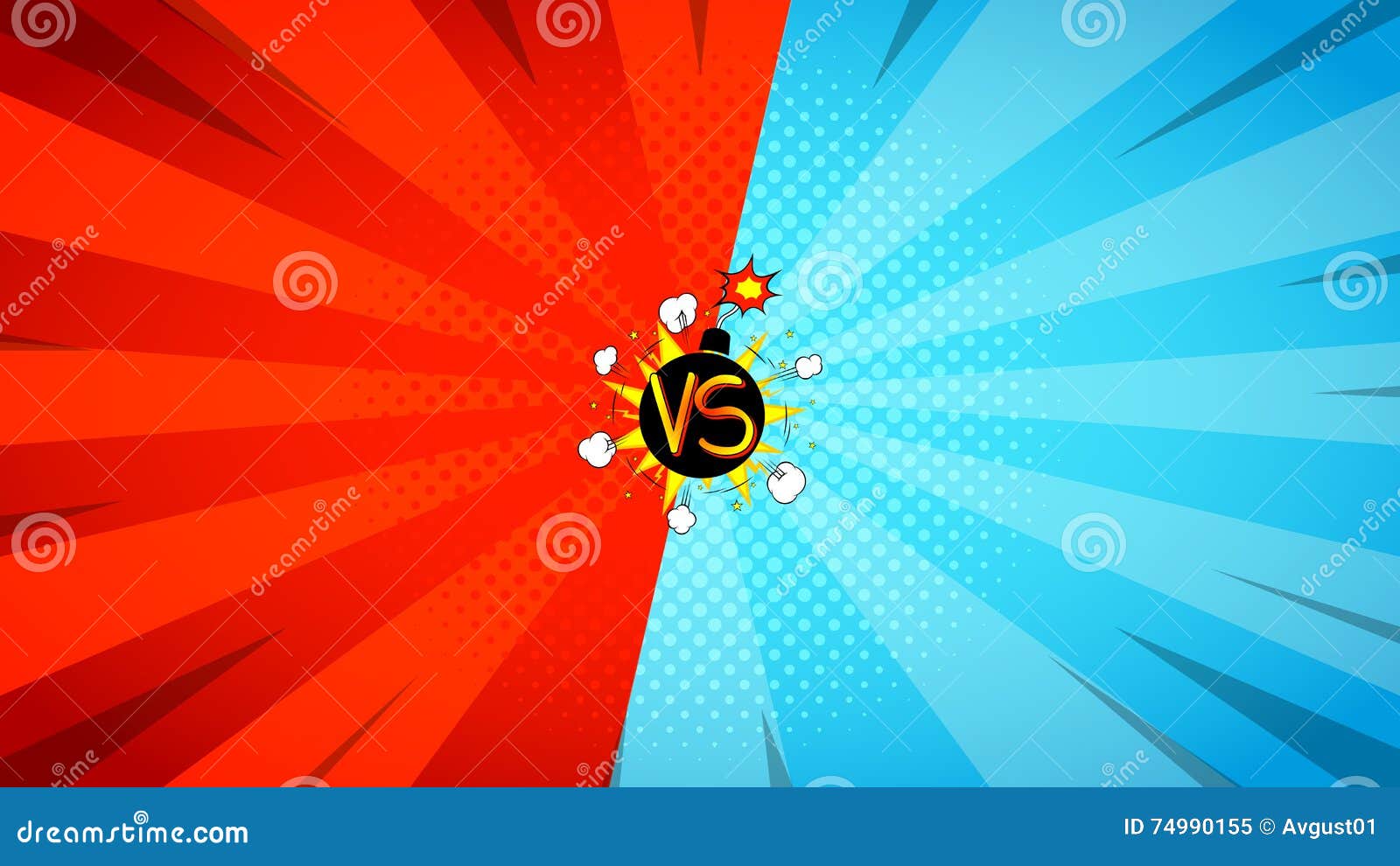 Contre L'illustration De Combat De Lettres Illustration de Vecteur