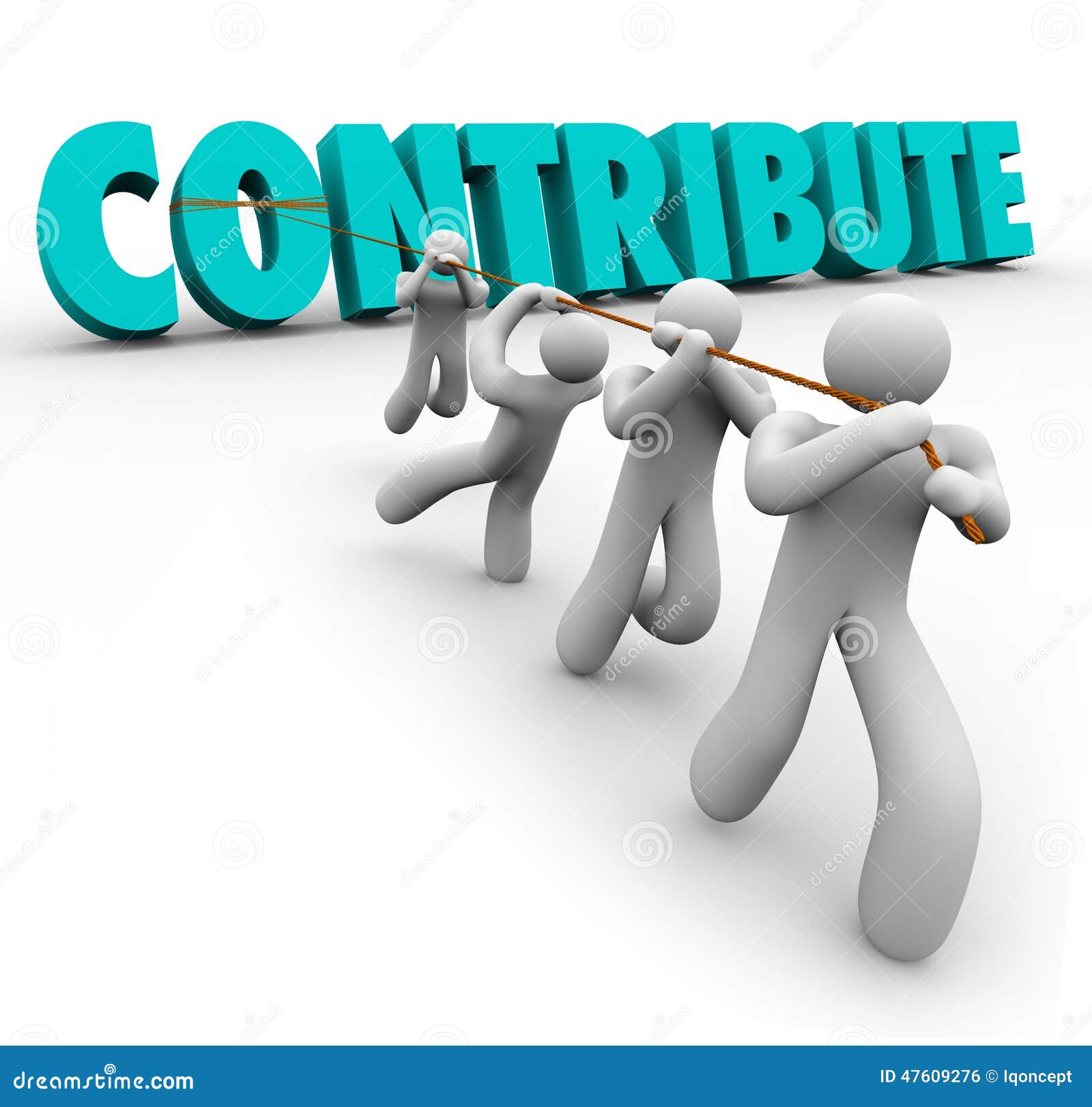 contribute 3d word pulled up by team giving sharing contribution