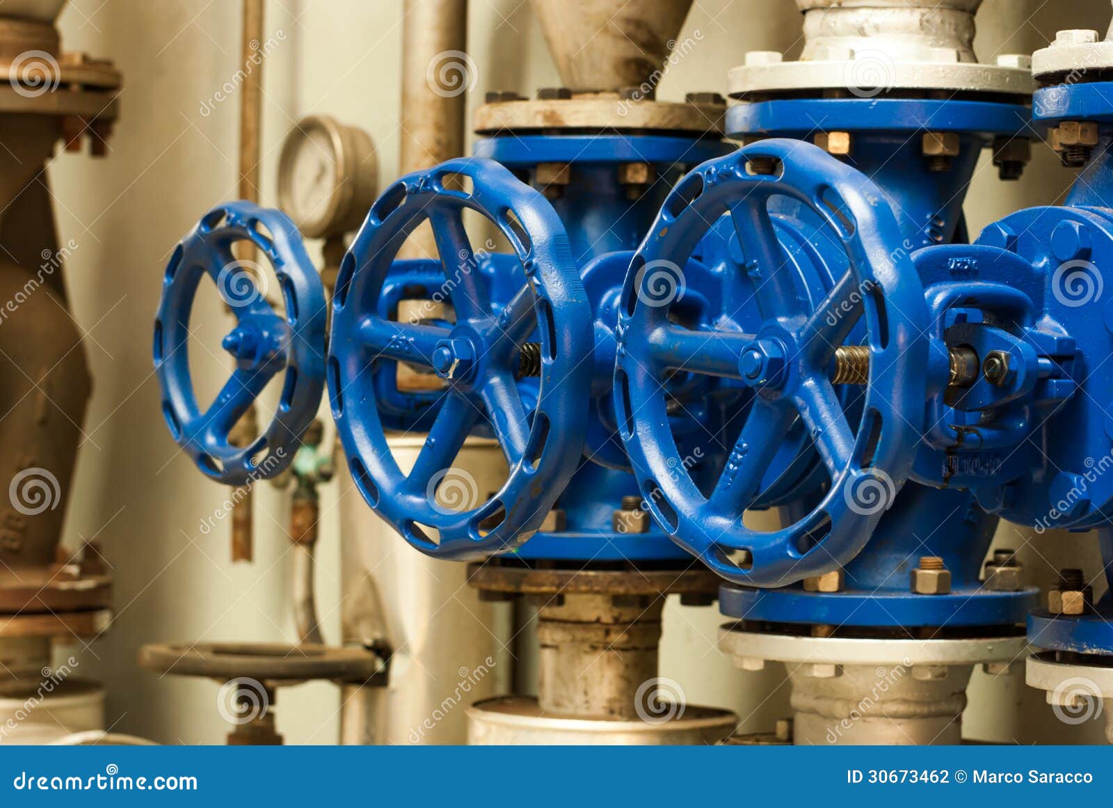 Control Knobs for Water Pipes Stock Photo Image of handle, control