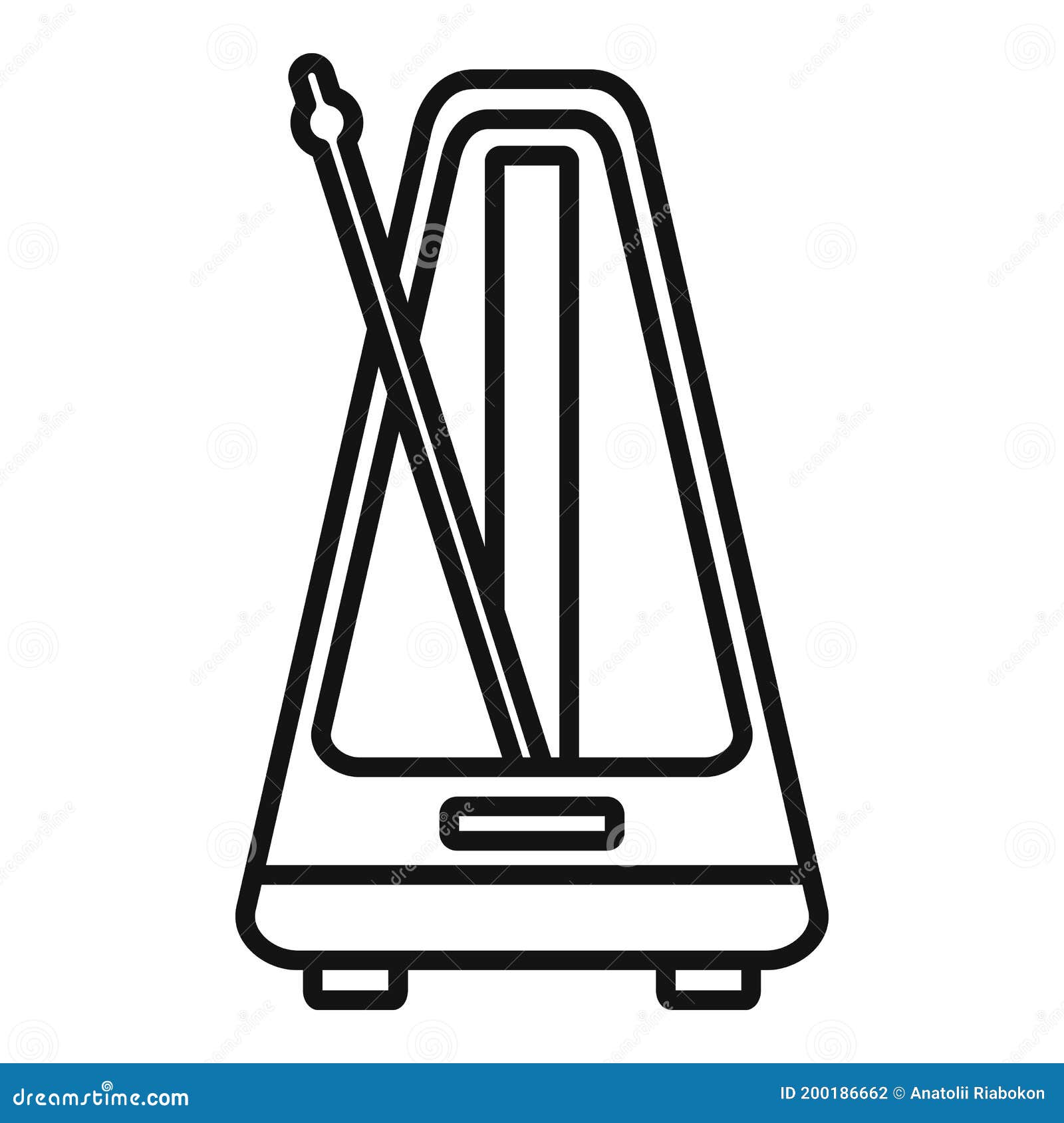 Control Metronome Icon, Outline Style Stock Vector Illustration of