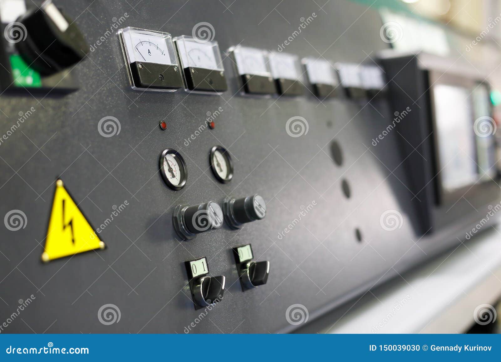 Control Panel of Modern Manufacturing Equipment Stock Photo Image of