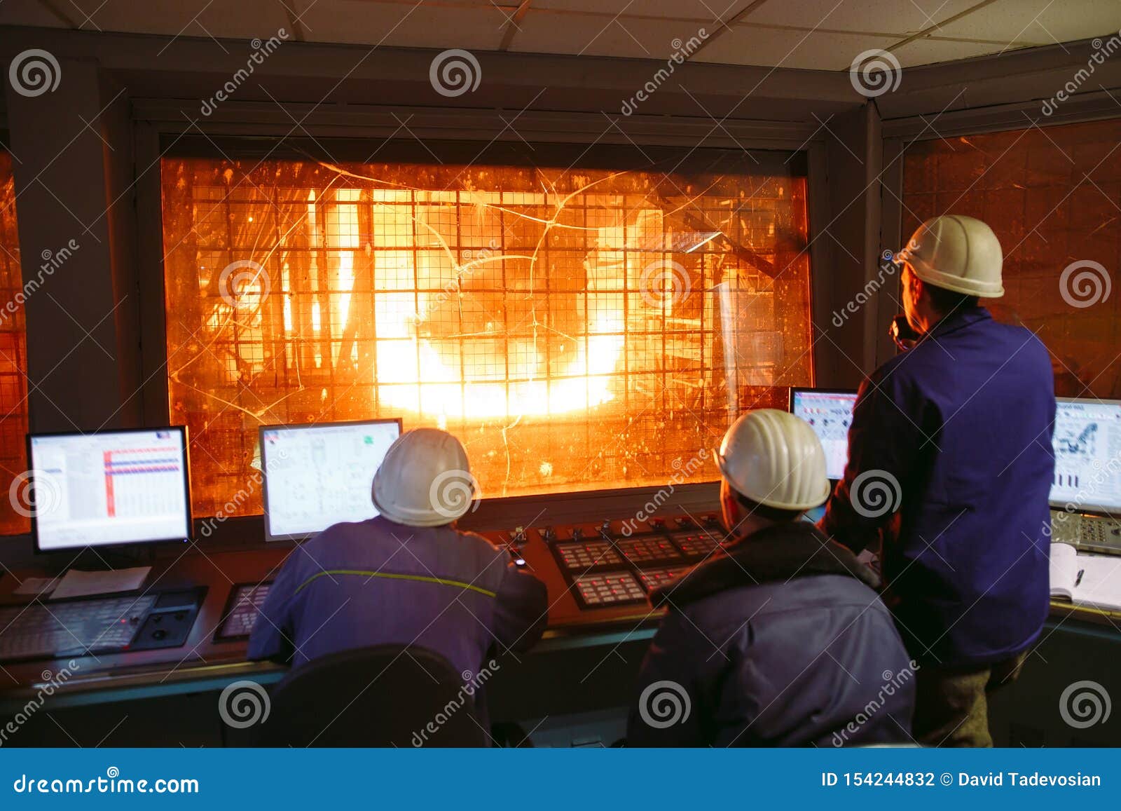Control Panel. Plant for the Production of Steel. Stock Photo Image