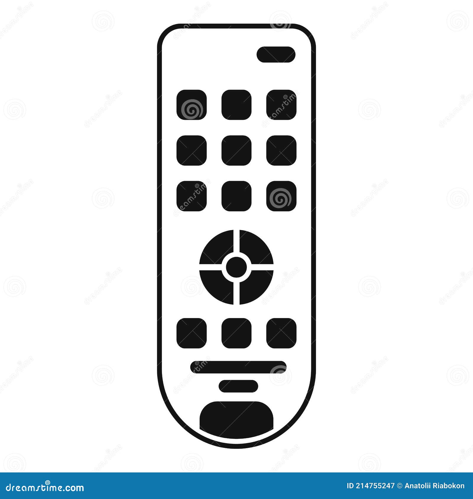 Control Remoto Manual Icono Estilo Simple del Vector - Ilustración canal, azul: 214755247