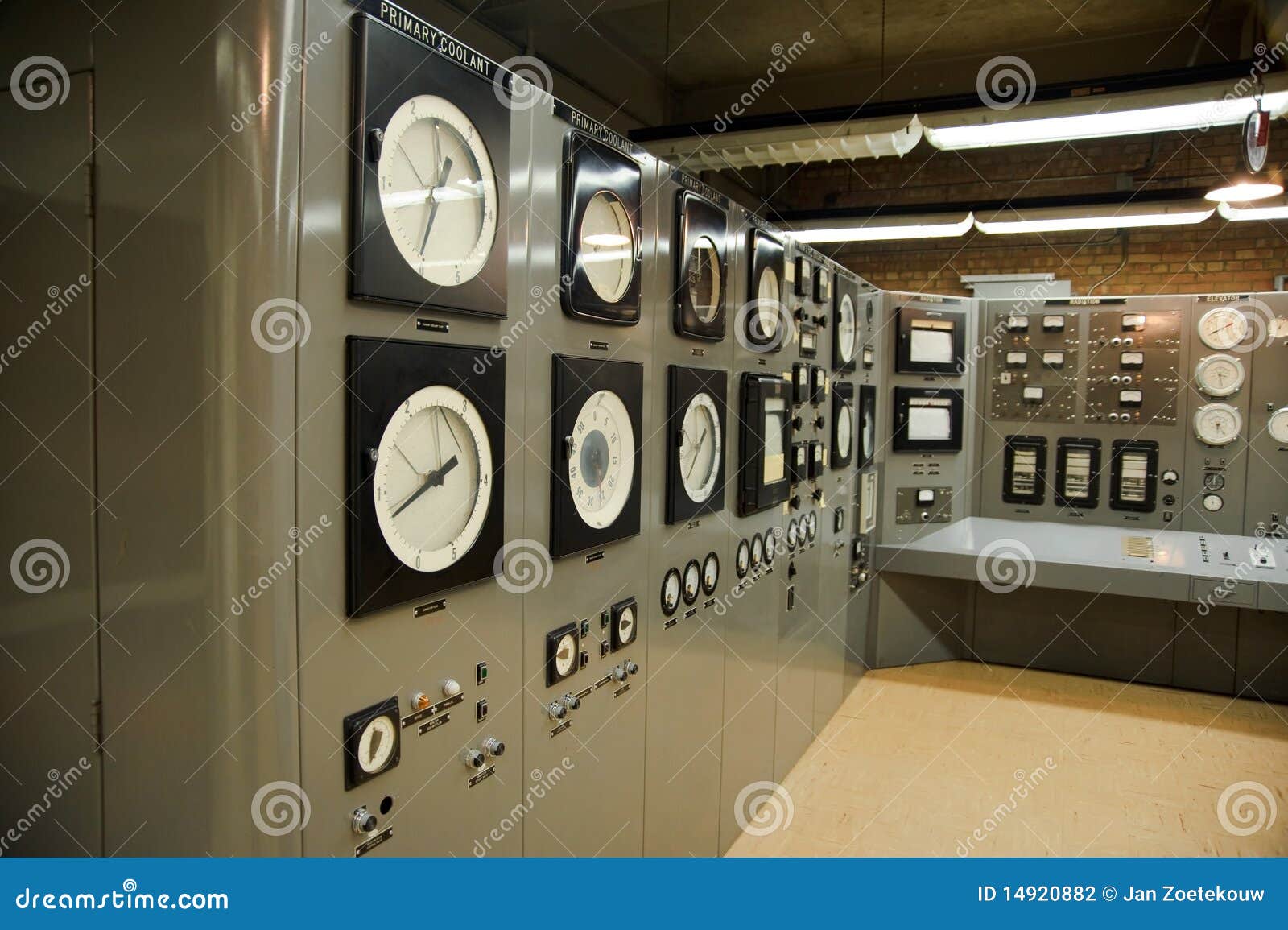 Control Room Nuclear Power Plant Stock Photo Image of console, button