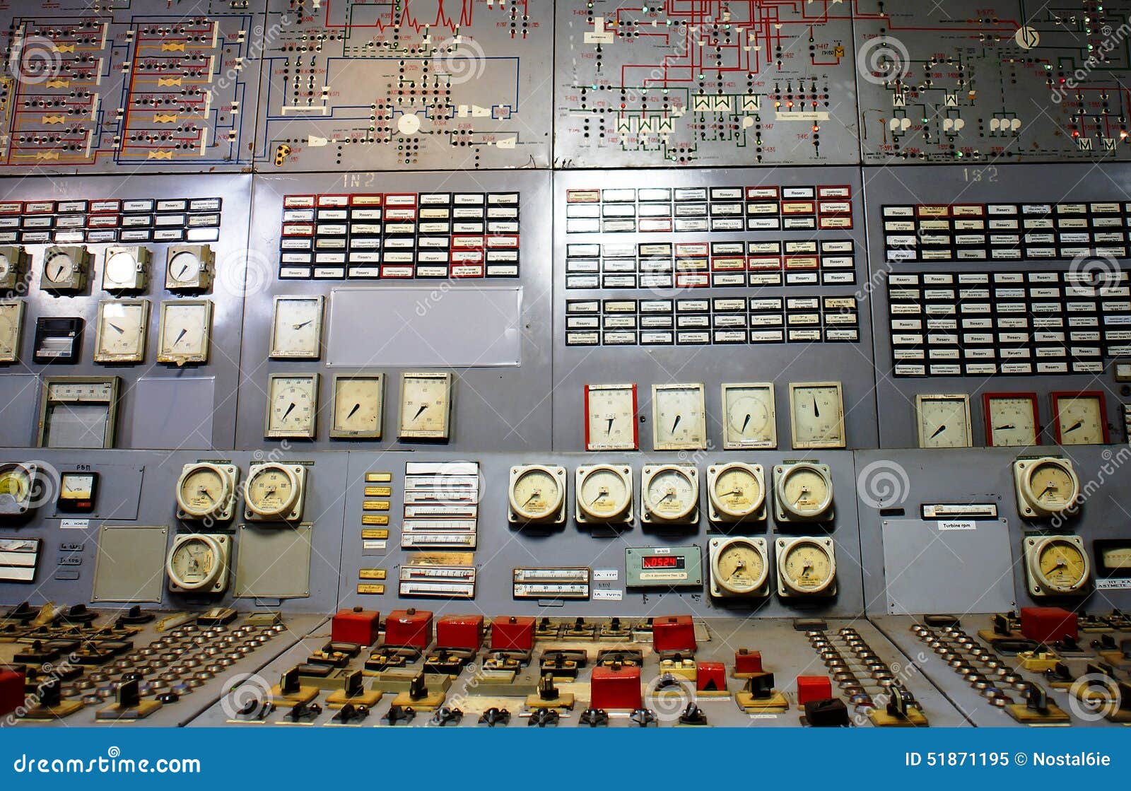 Control Room of an Power Generation Plant Stock Image Image of