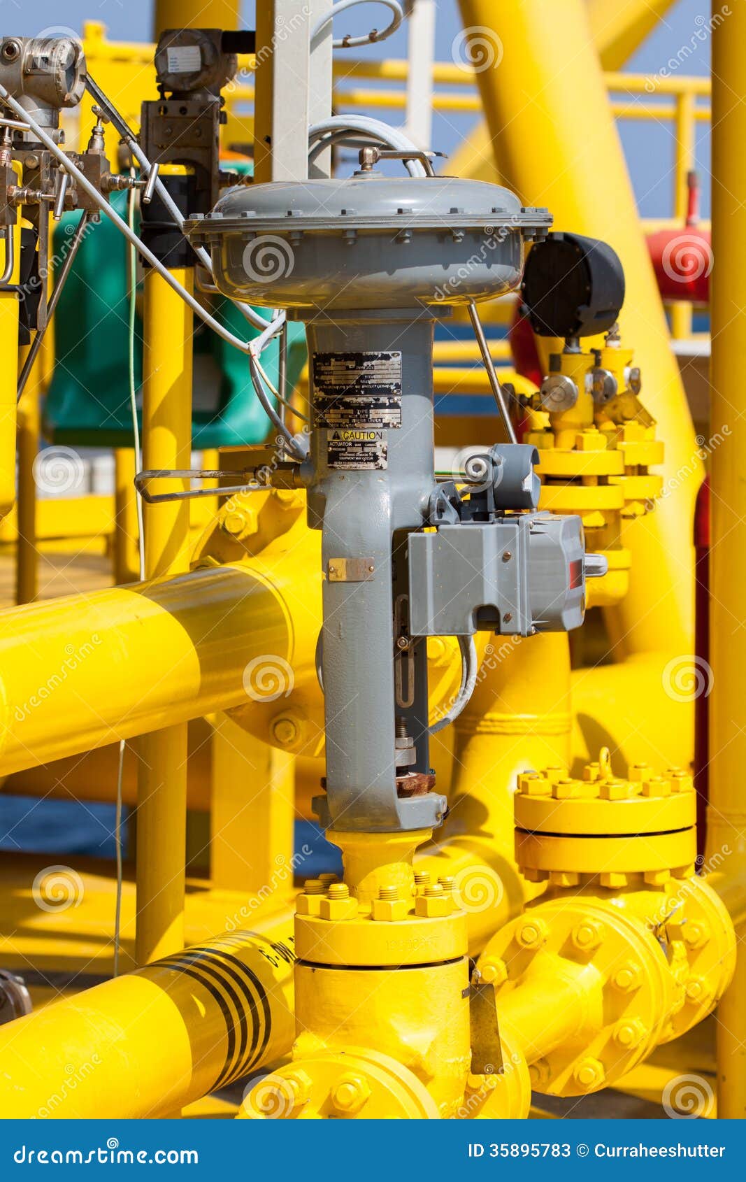 control valve or pressure regulator in oil and gas process