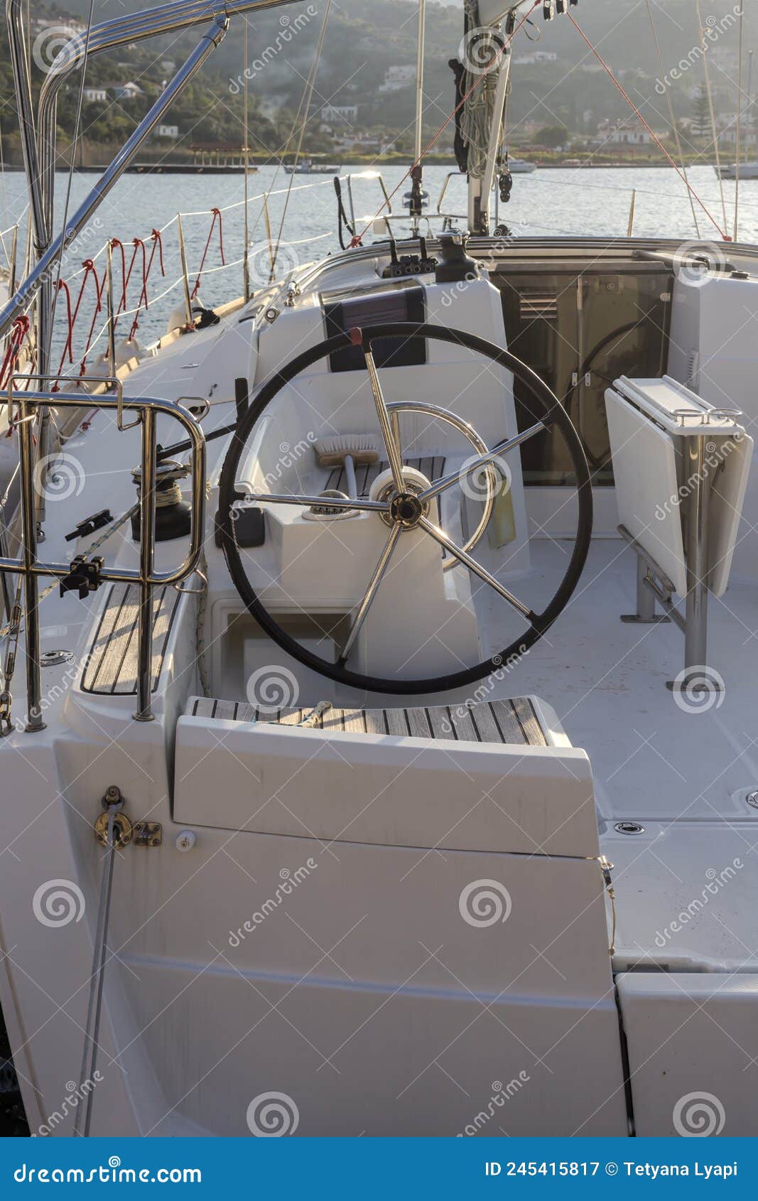 The Control Wheel on the Ship Stock Image Image of moor, activity 245415817