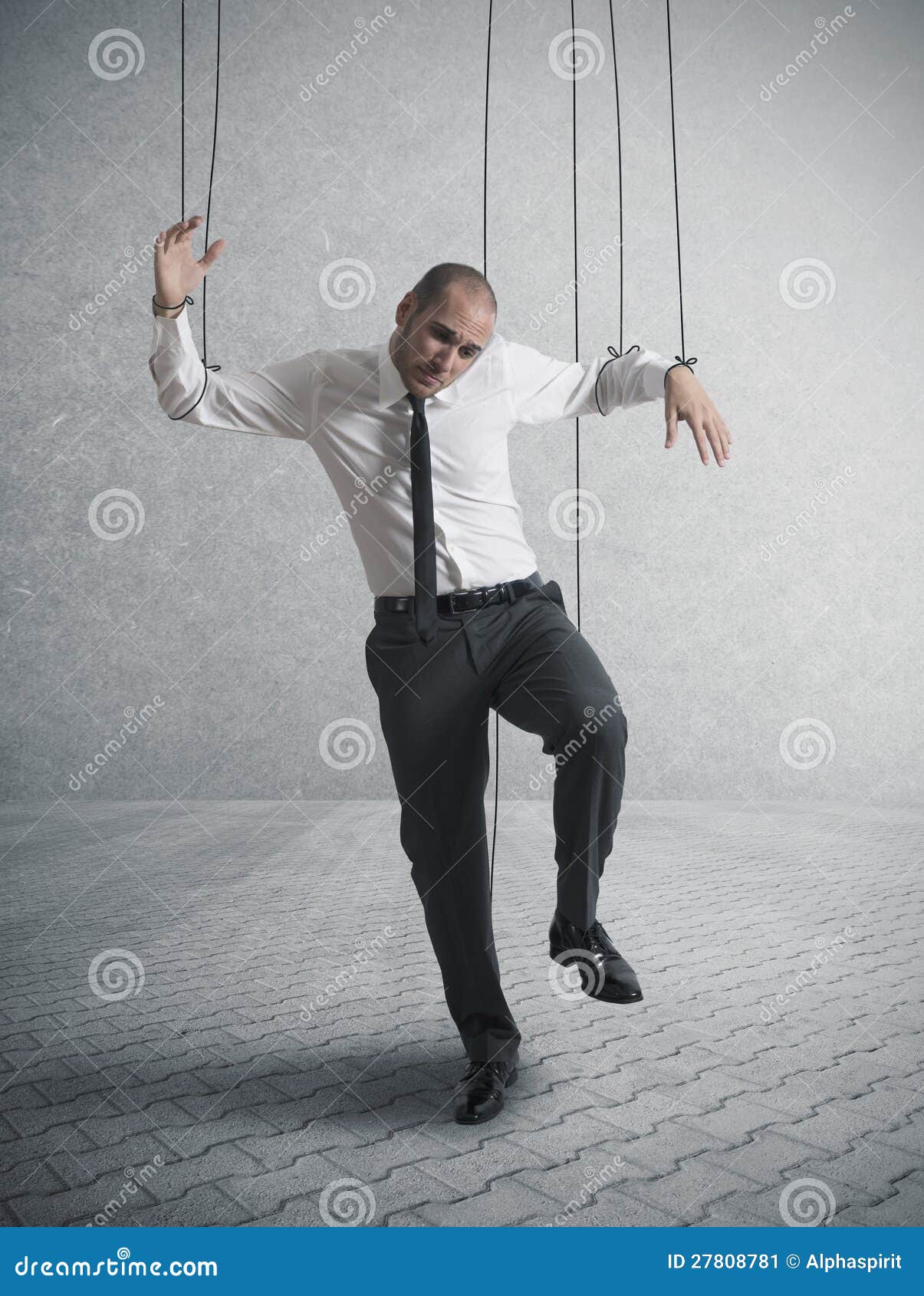 Puppeteer and Puppet Business Stock Photo - Image of domination, male:  39396652