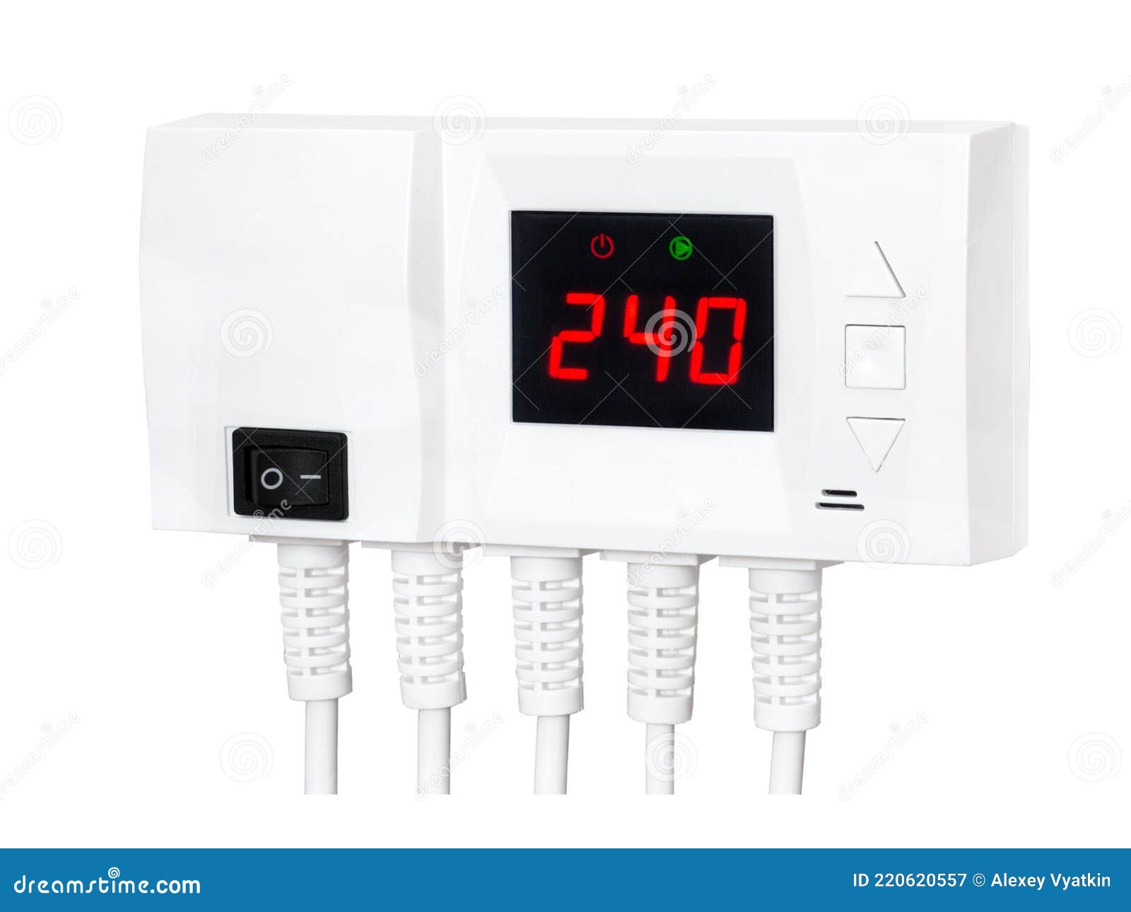Controller with Digital Display for Solar Pump and Central Heating Circulation Pump Stock Image