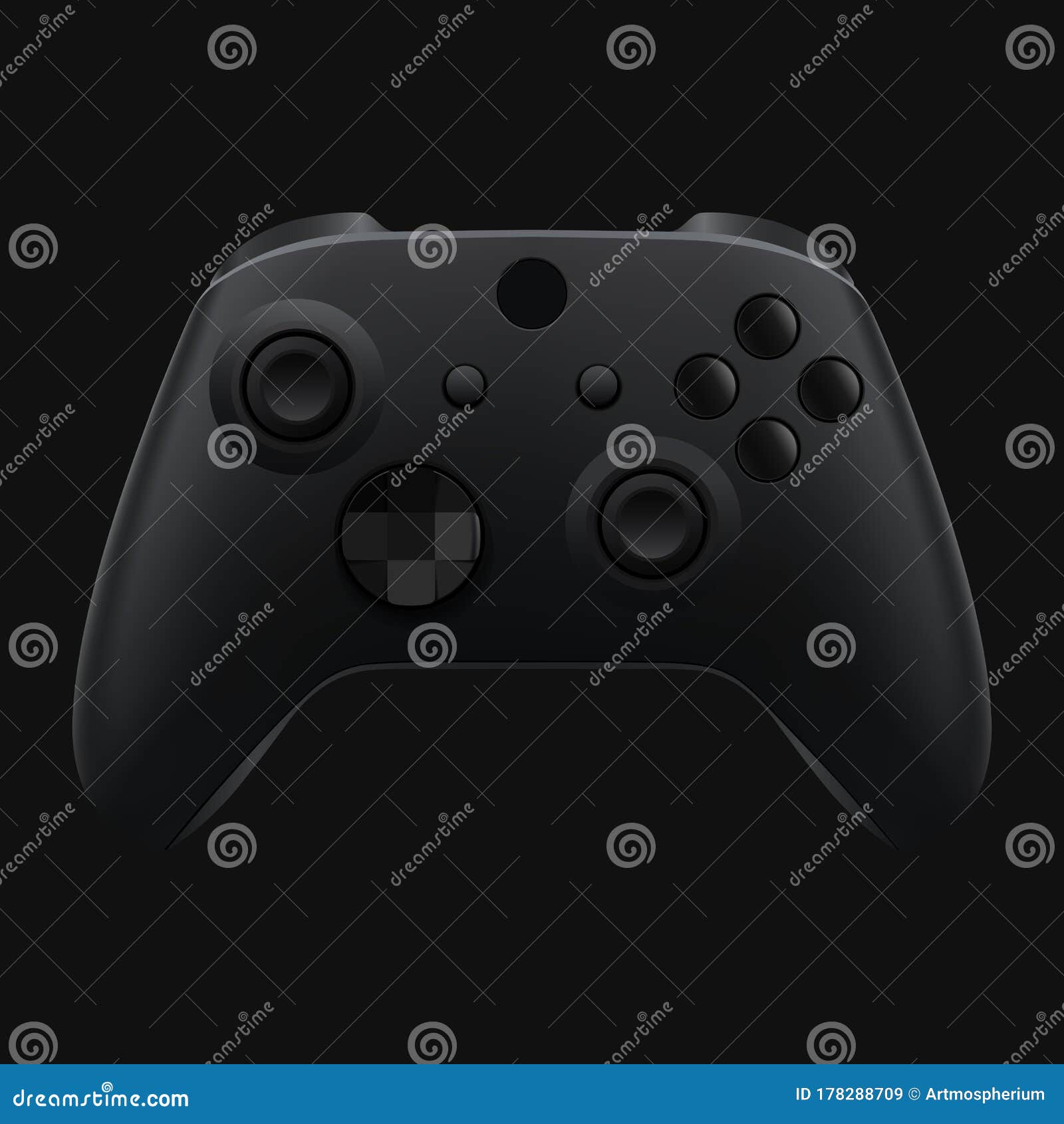 xbox controller gamepad wireless gamer detailed vetror