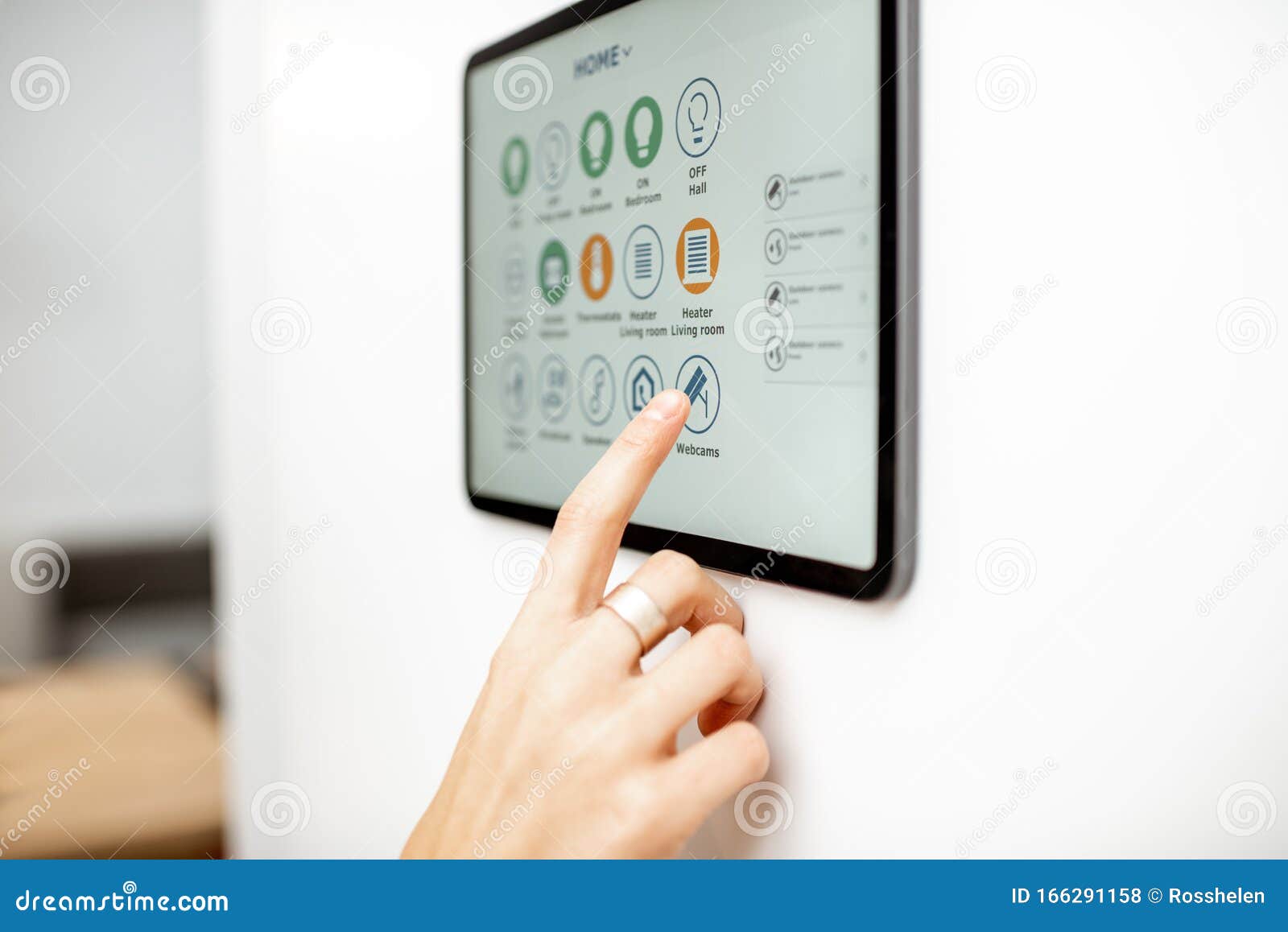controlling smart devices with a digital tablet at home