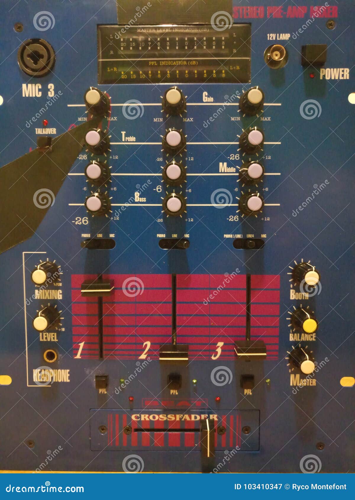 Controls on the Back HiTech Stereo Stock Image Image of back