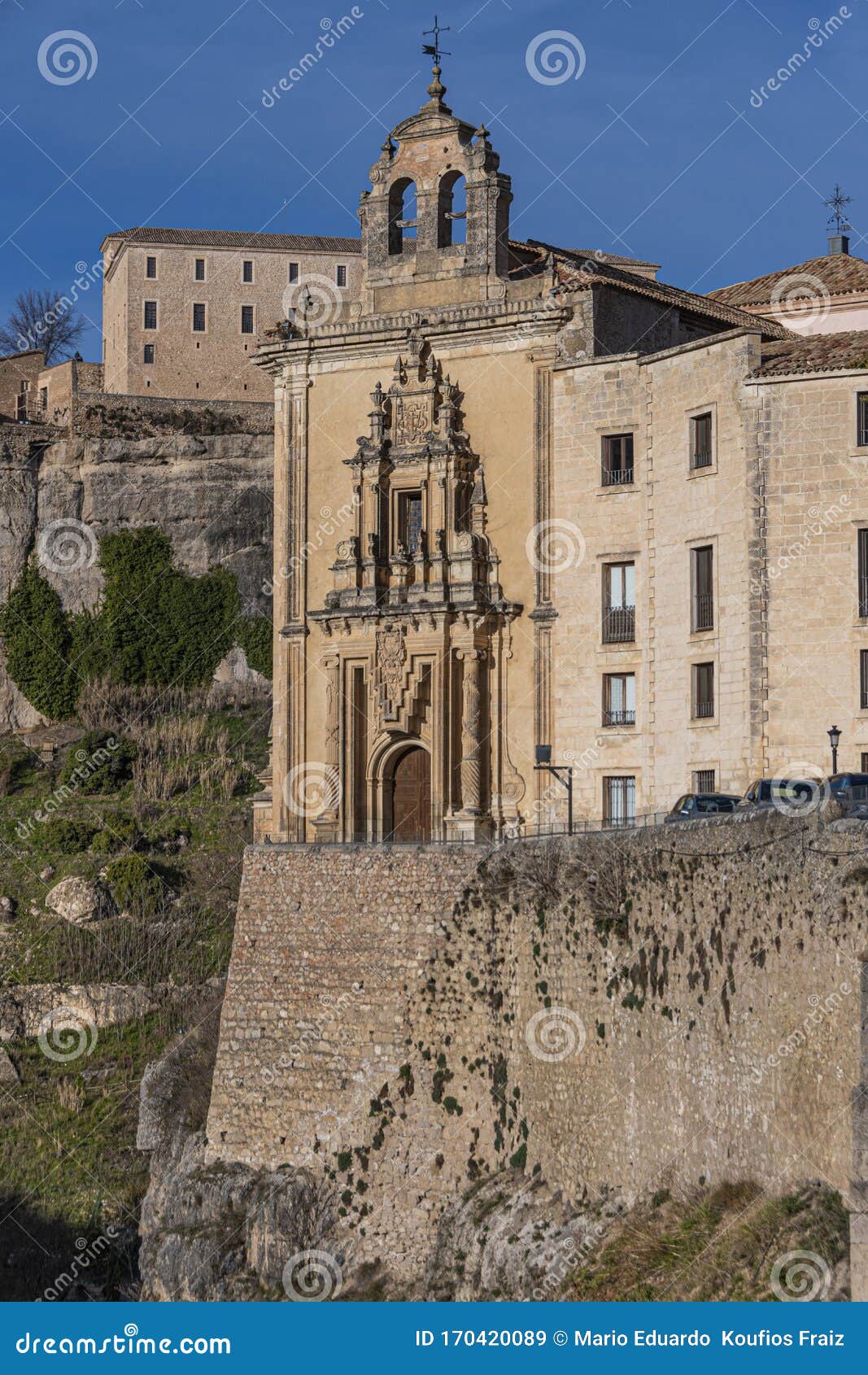 convent of san pablo at the top of the sickles of the huecar river. europe spain city of cuenca