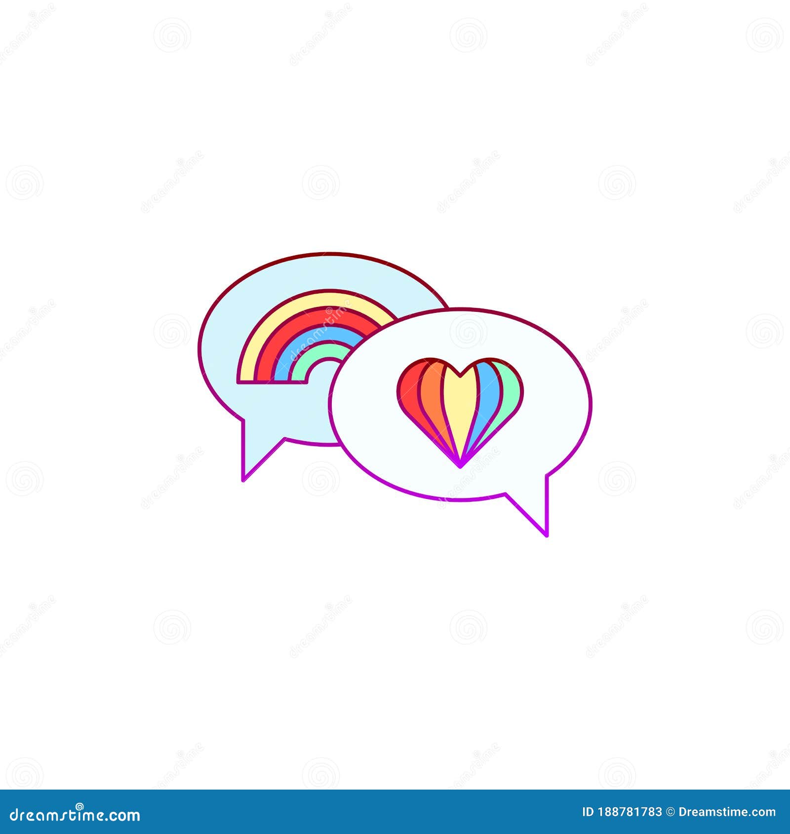 conversation, rainbow, pride icon.  of color world pride day icon. premium quality graphic  icon. signs and s