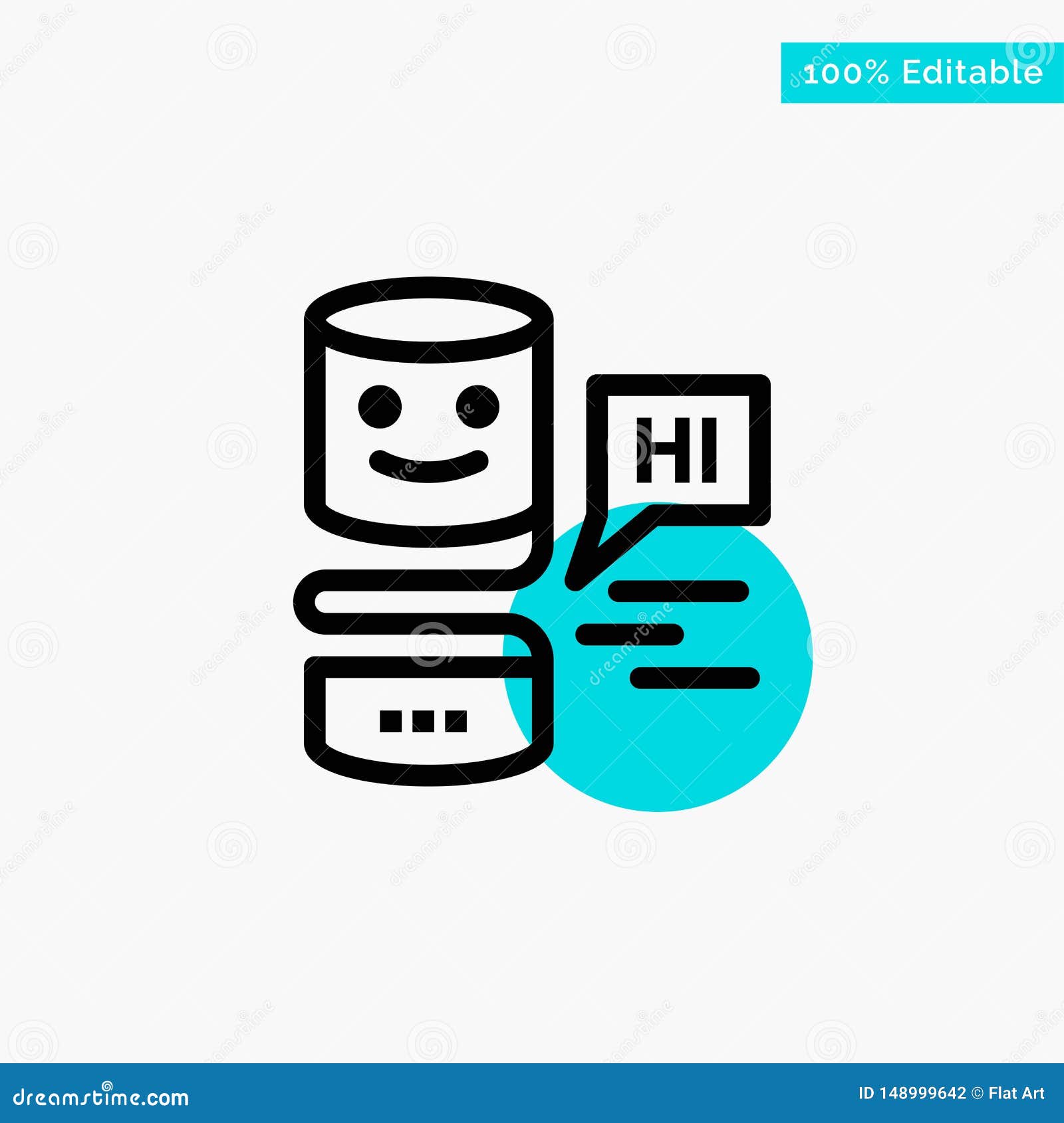 Conversational Interfaces Conversational Interface Big Think Turquoise Highlight Circle Point Vector Icon Stock Vector Illustration Of Chat Online