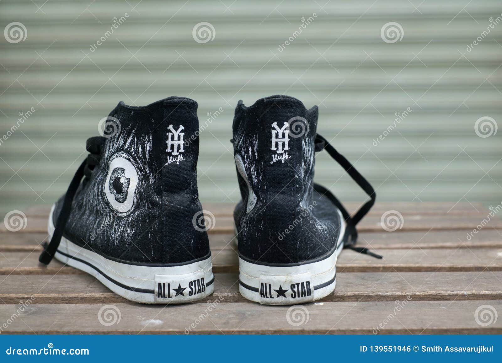 Converse All Star Chuck Taylor Designed By Mamafaka Thai Graffiti Artist T Editorial Photo Image Of Artist Street