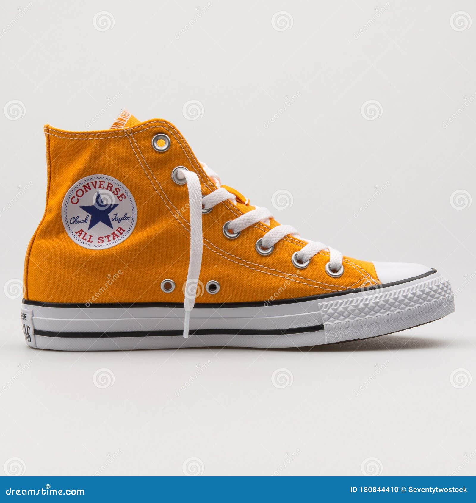 Converse Chuck Taylor All Star High Orange and White Sneaker Editorial  Image - Image of kicks, sneakers: 180844410