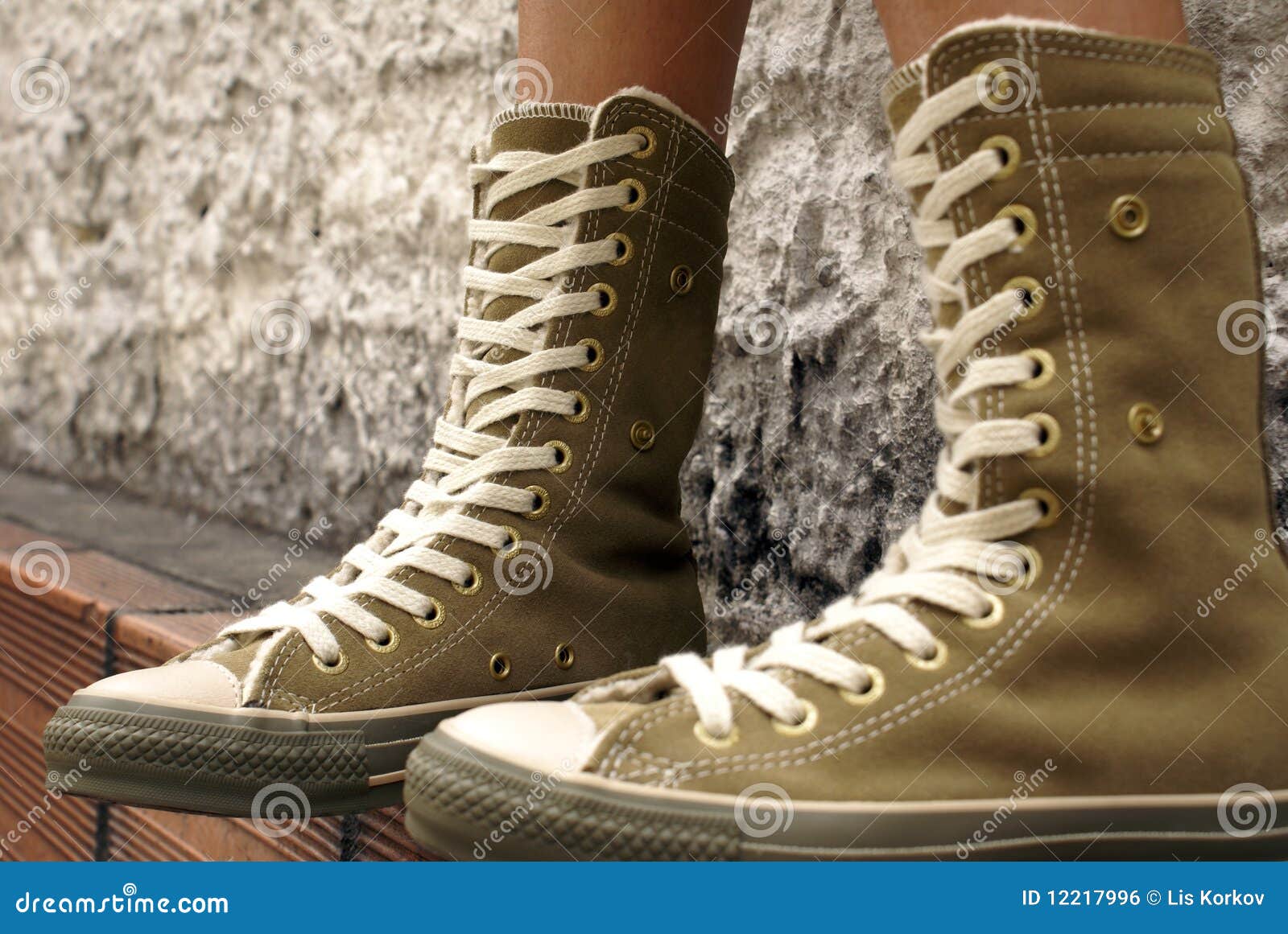 Candid Asian Girl in Jeans and White Converse