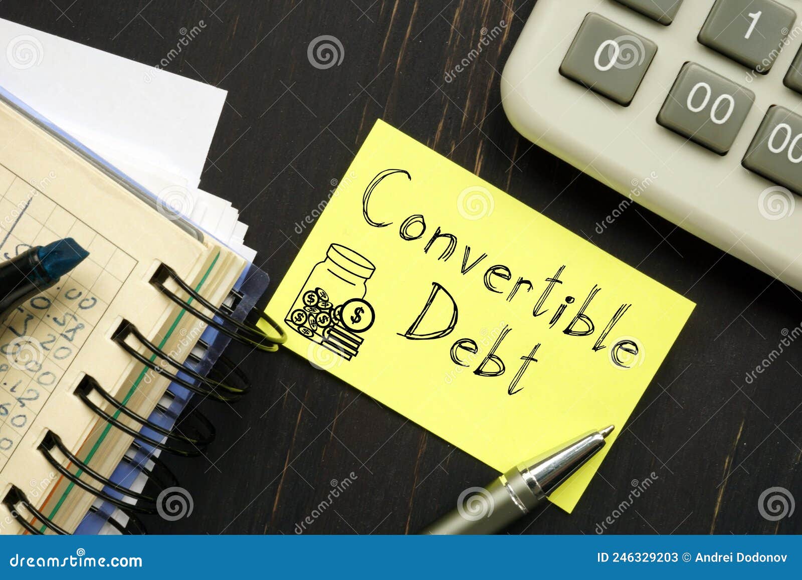 Convertible Debt is Shown Using the Text Stock Image Image of debt