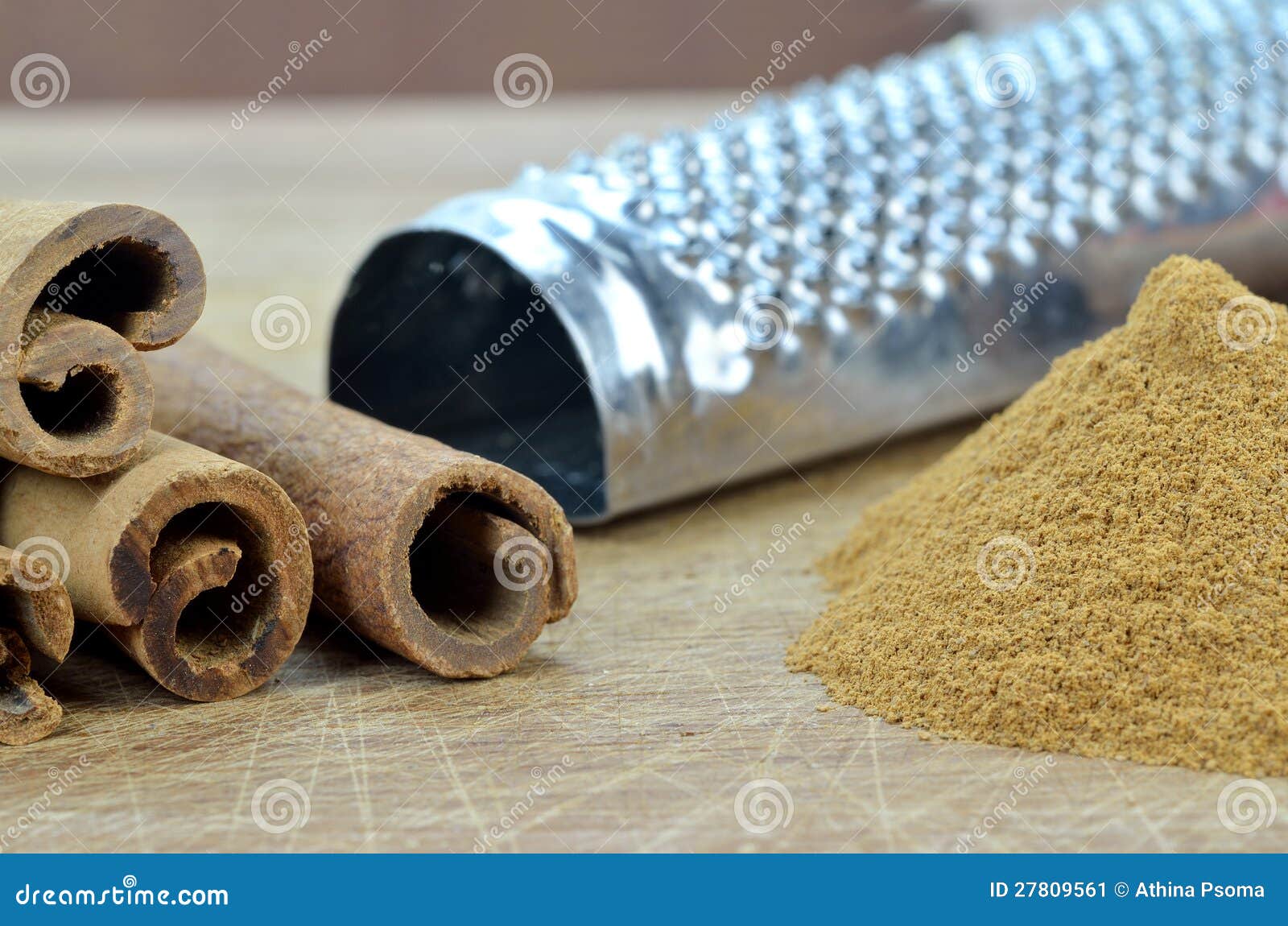 Converting Cinnamon Stick To Powder Stock Image Image of stick, pile
