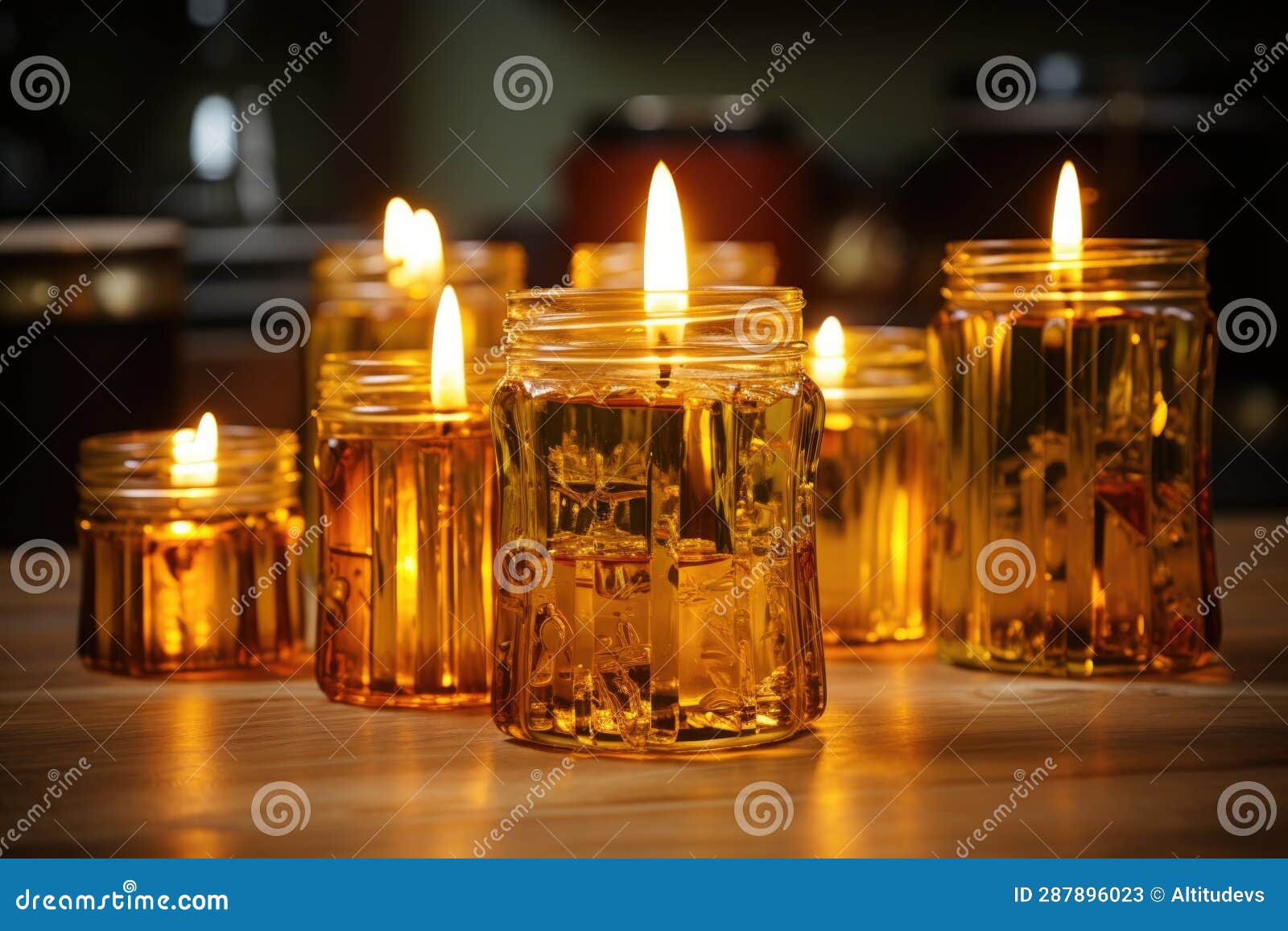 Converting Used Cooking Oil into Candles Stock Image Image of