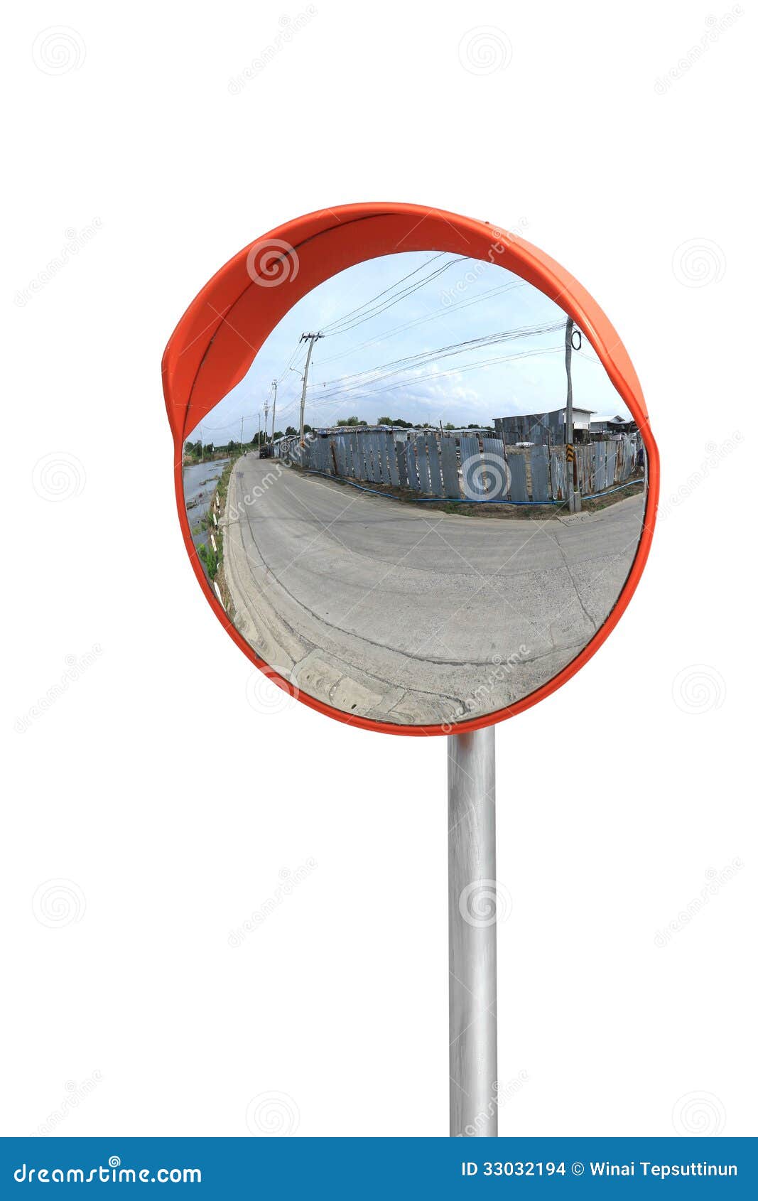 Convex mirror stock photo. Image of street, convex, security 33032194