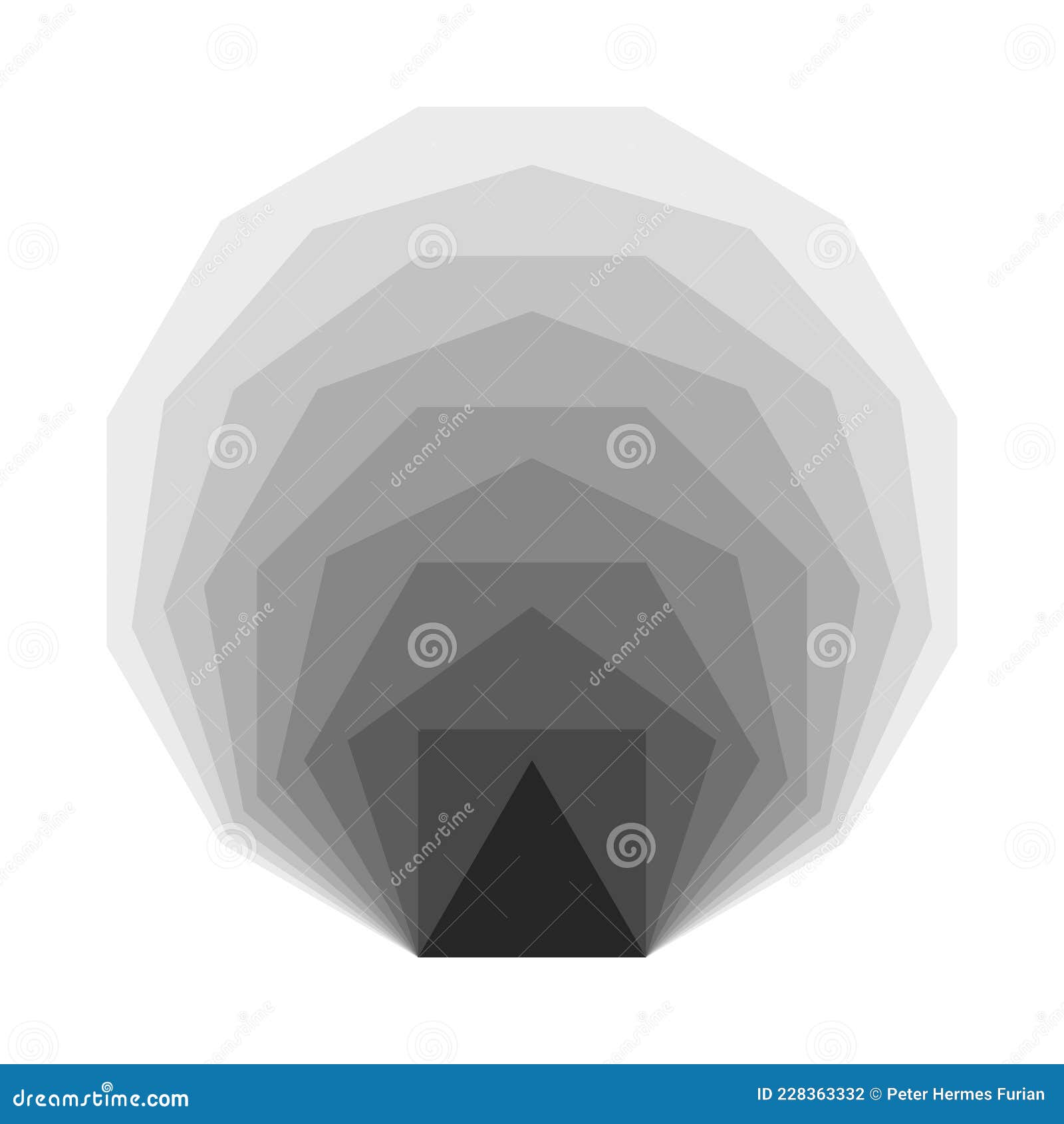 Convex Regular Polygons, Showing Gray Mach Bands, an Optical Illusion ...