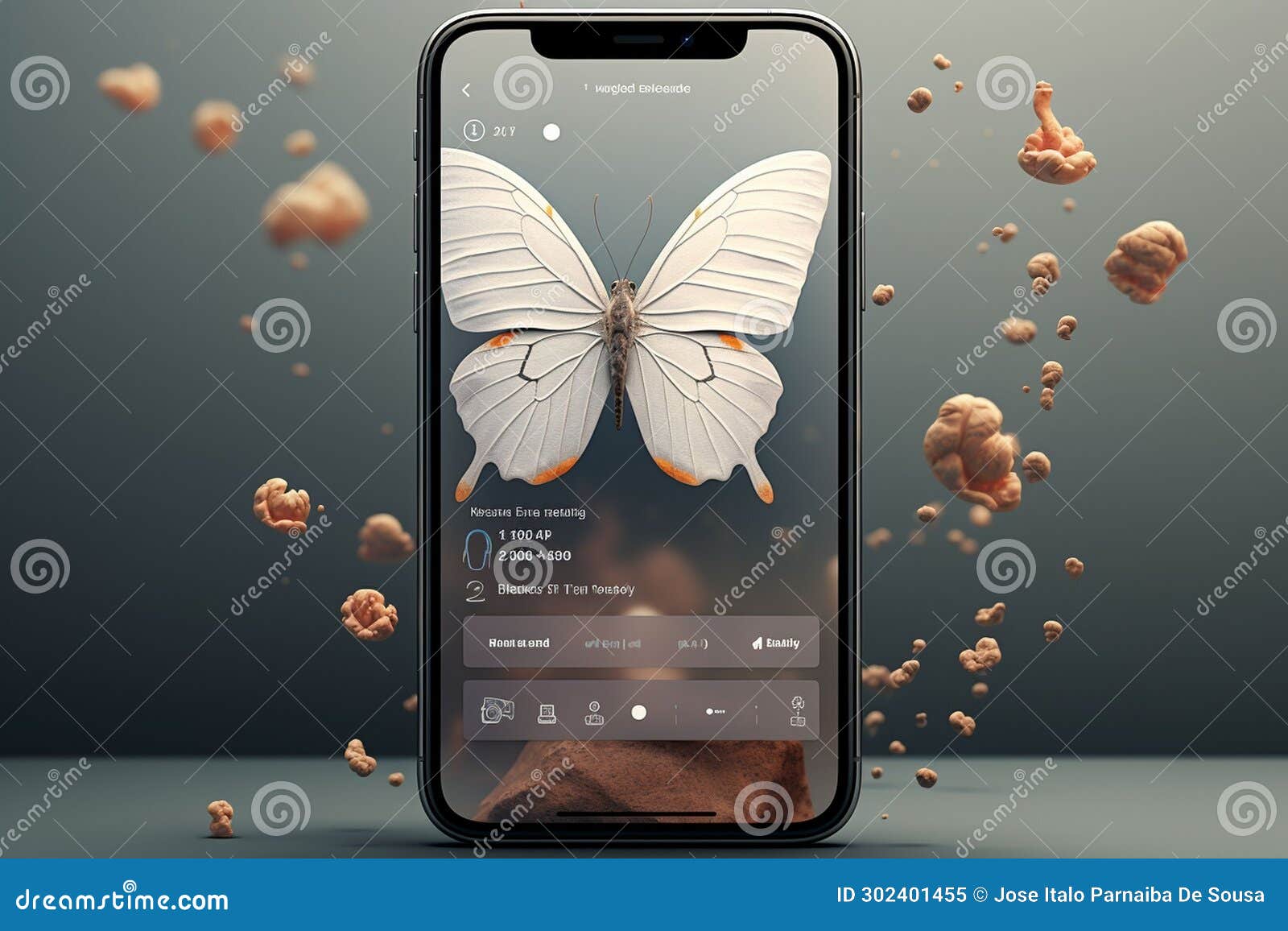 convey the concept of a butterflythemed mobile