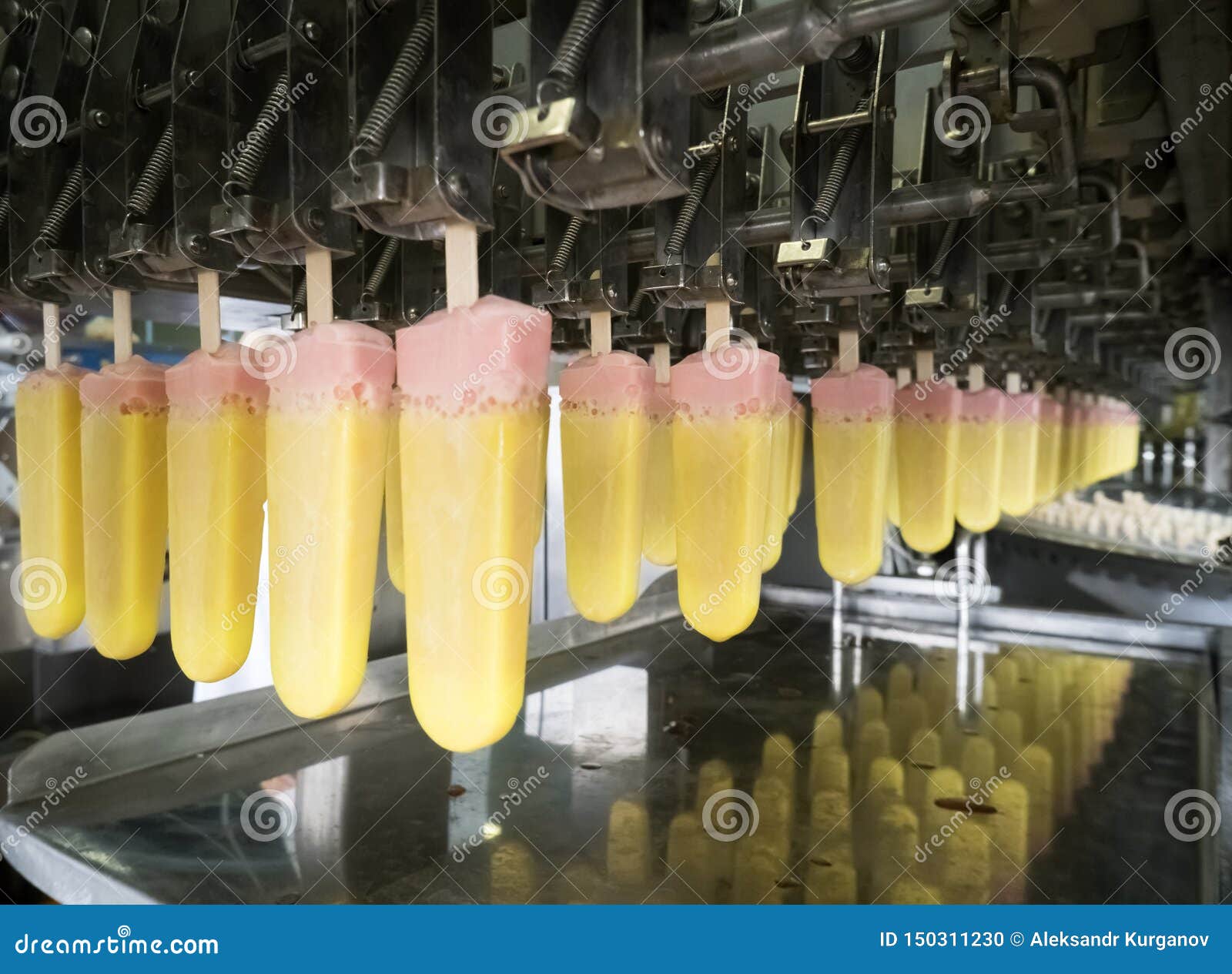 Conveyor Automatic Lines for the Production of Ice Cream Stock Photo Image of conveyer