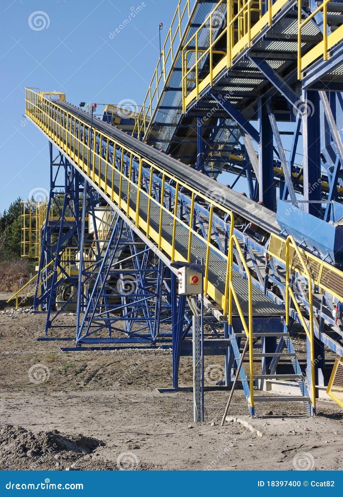 Conveyor belt stock photo. Image of dust, gravel, factory 18397400