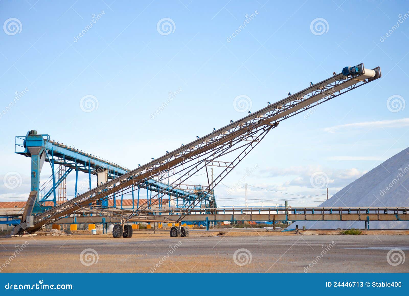 Conveyor belt stock image. Image of manufacturing, saline 24446713