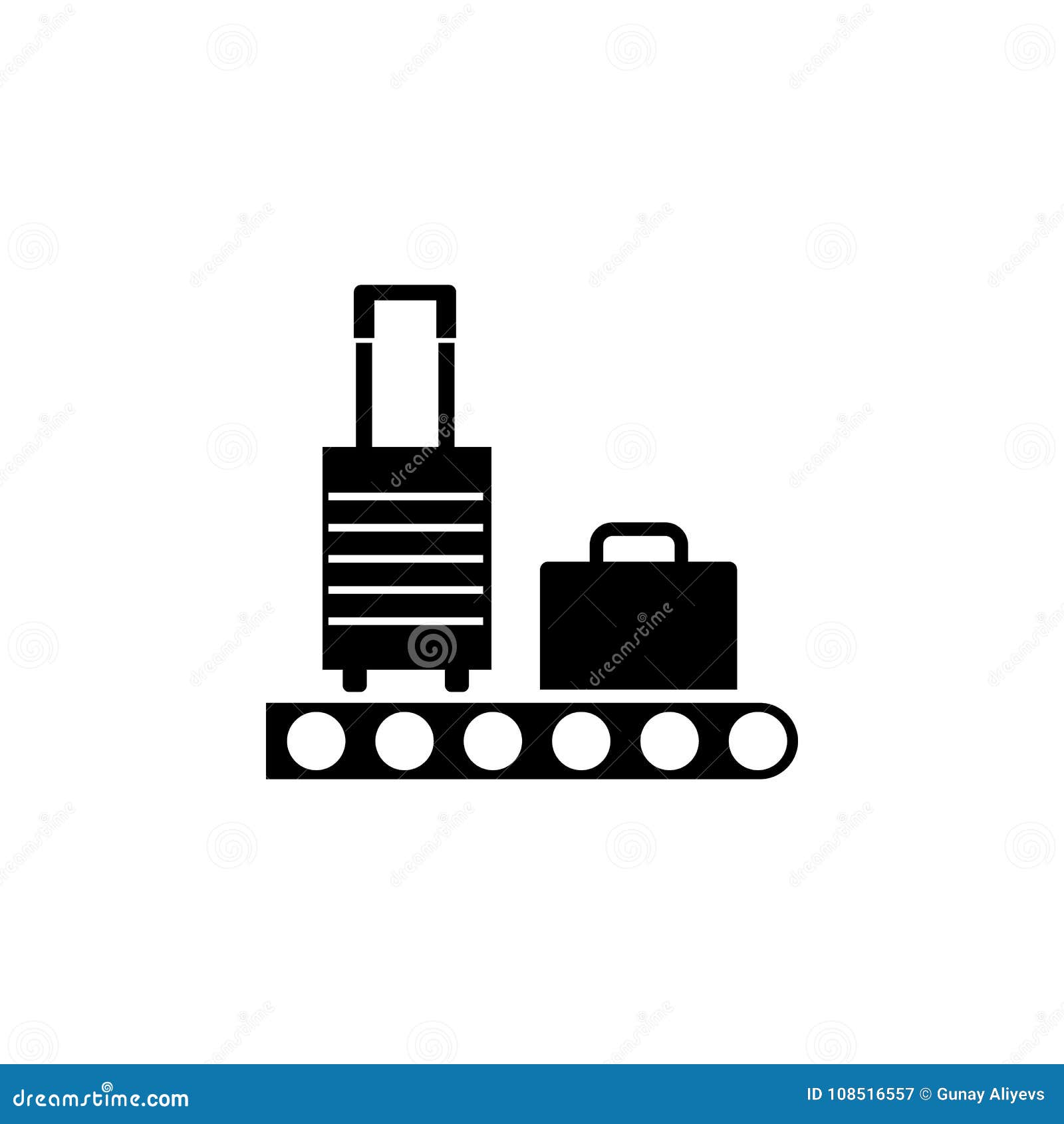 Conveyor Belt with Baggage Icon Stock Illustration Illustration of